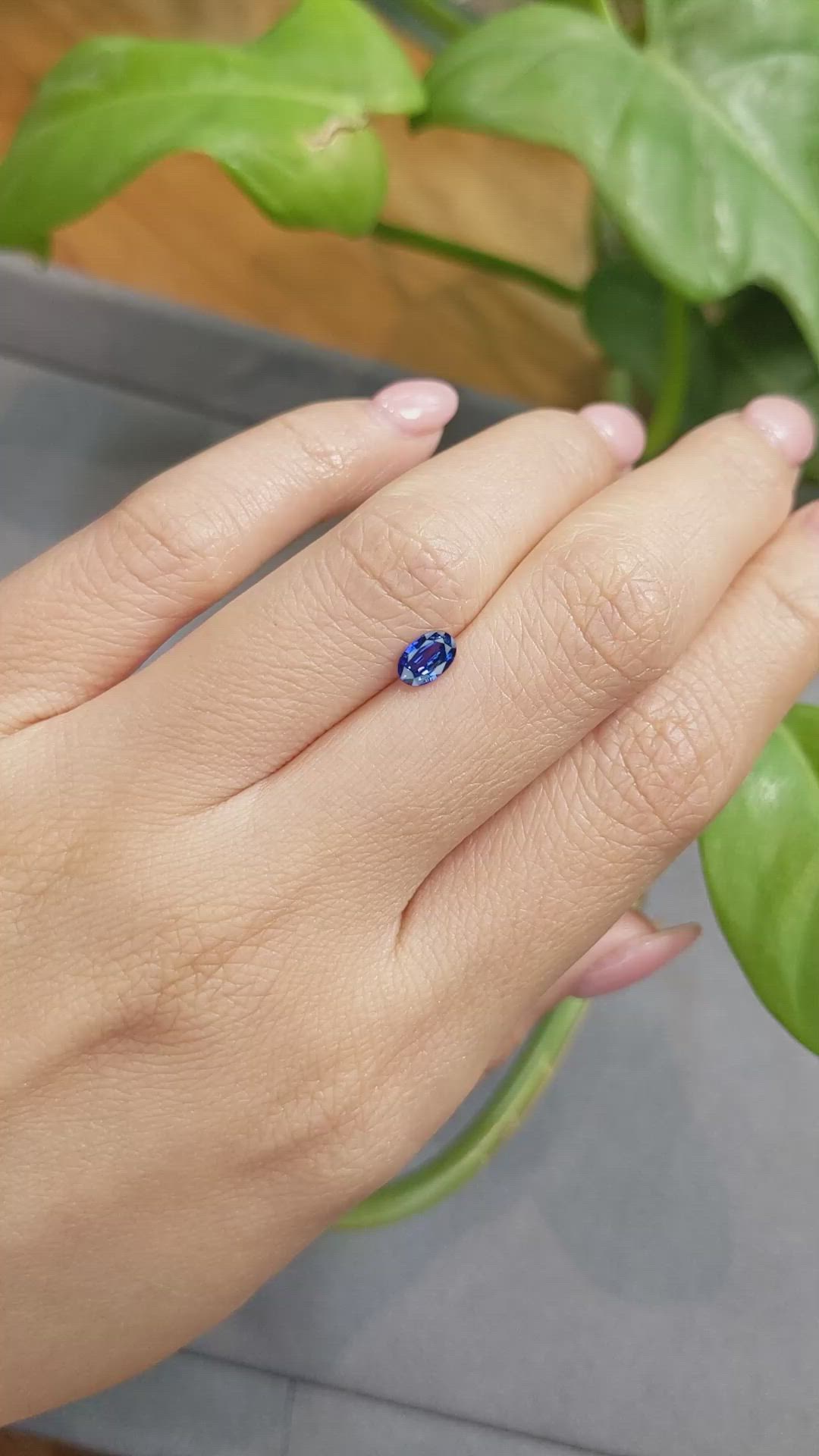0.50 Ct. Blue Sapphire from Madagascar Size Video