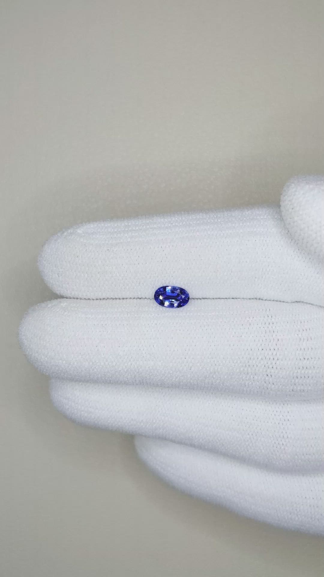 0.39 Ct. Blue Sapphire from Madagascar Size Video