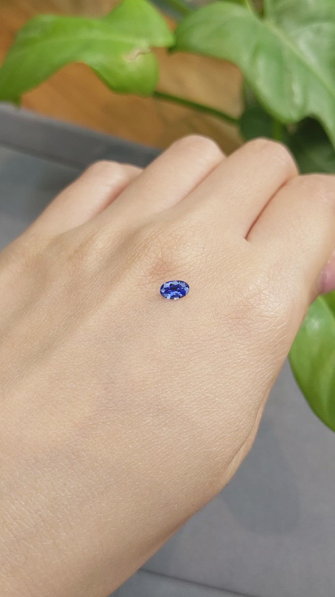 0.39 Ct. Blue Sapphire from Madagascar Size Video