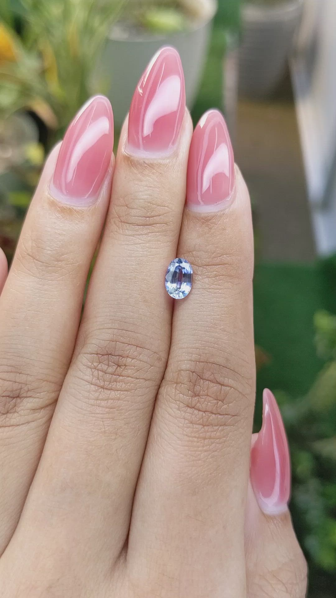 0.94 Ct. Blue Sapphire from Ceylon (Sri Lanka) Size Video