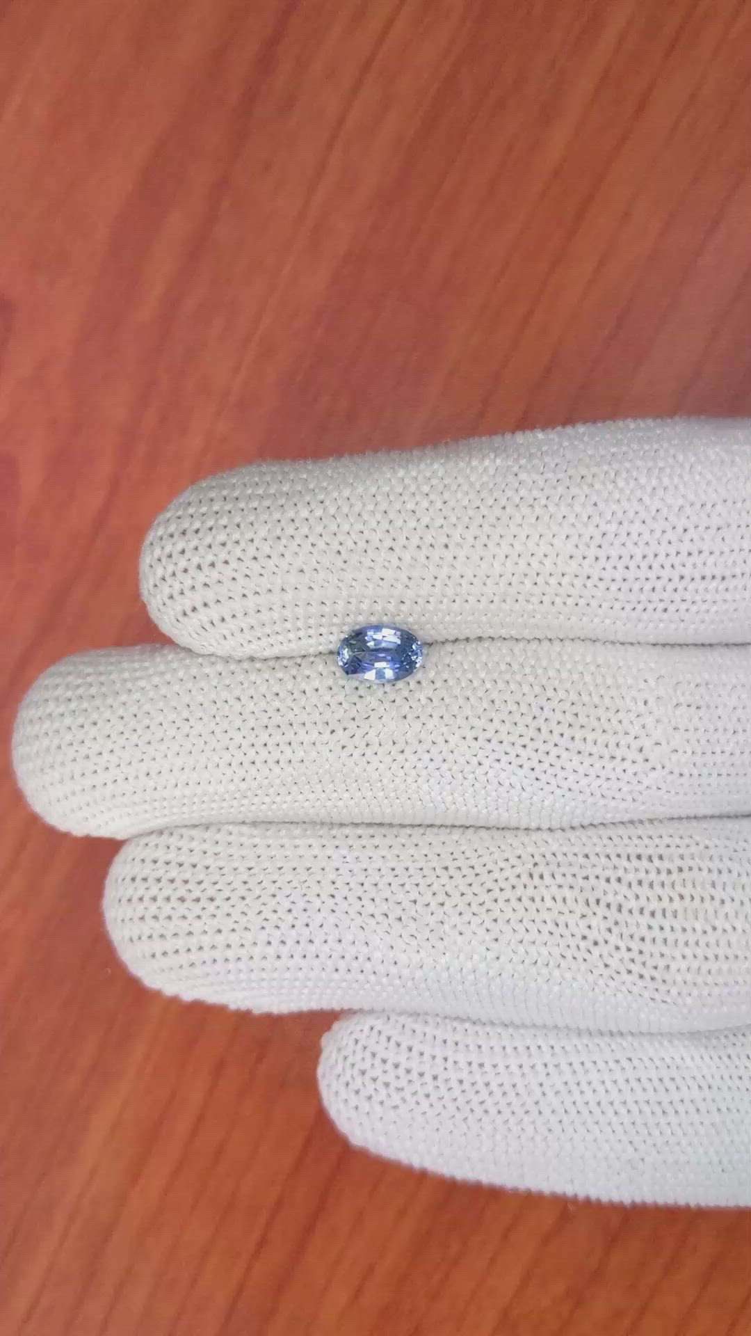 0.94 Ct. Blue Sapphire from Ceylon (Sri Lanka) Size Video