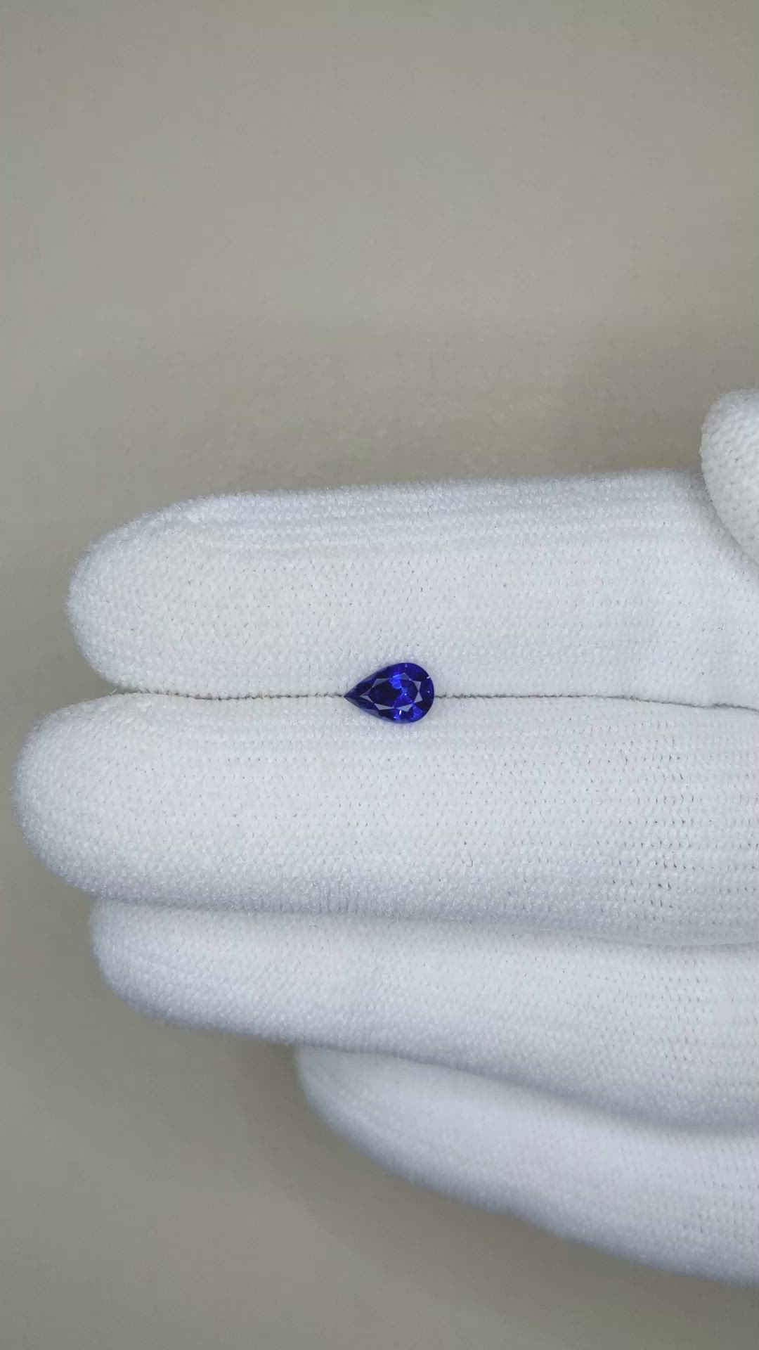 0.48 Ct. Blue Sapphire from Ceylon (Sri Lanka) Size Video