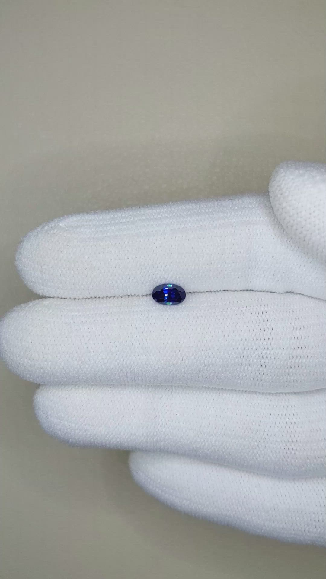 0.45 Ct. Blue Sapphire from Ceylon (Sri Lanka) Size Video