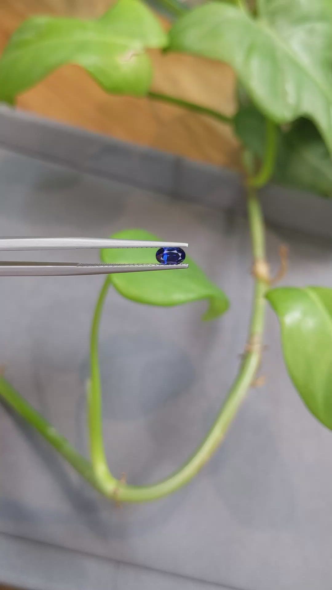 0.45 Ct. Blue Sapphire from Ceylon (Sri Lanka) Size Video