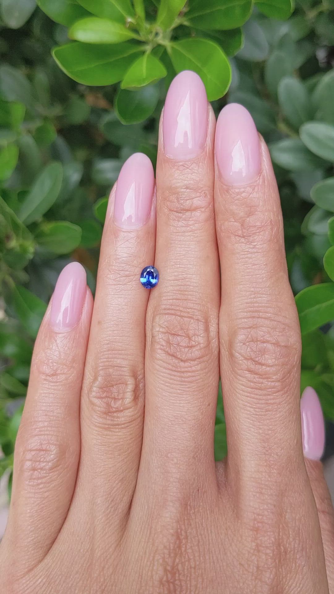 0.41 Ct. Blue Sapphire from Ceylon (Sri Lanka) Size Video