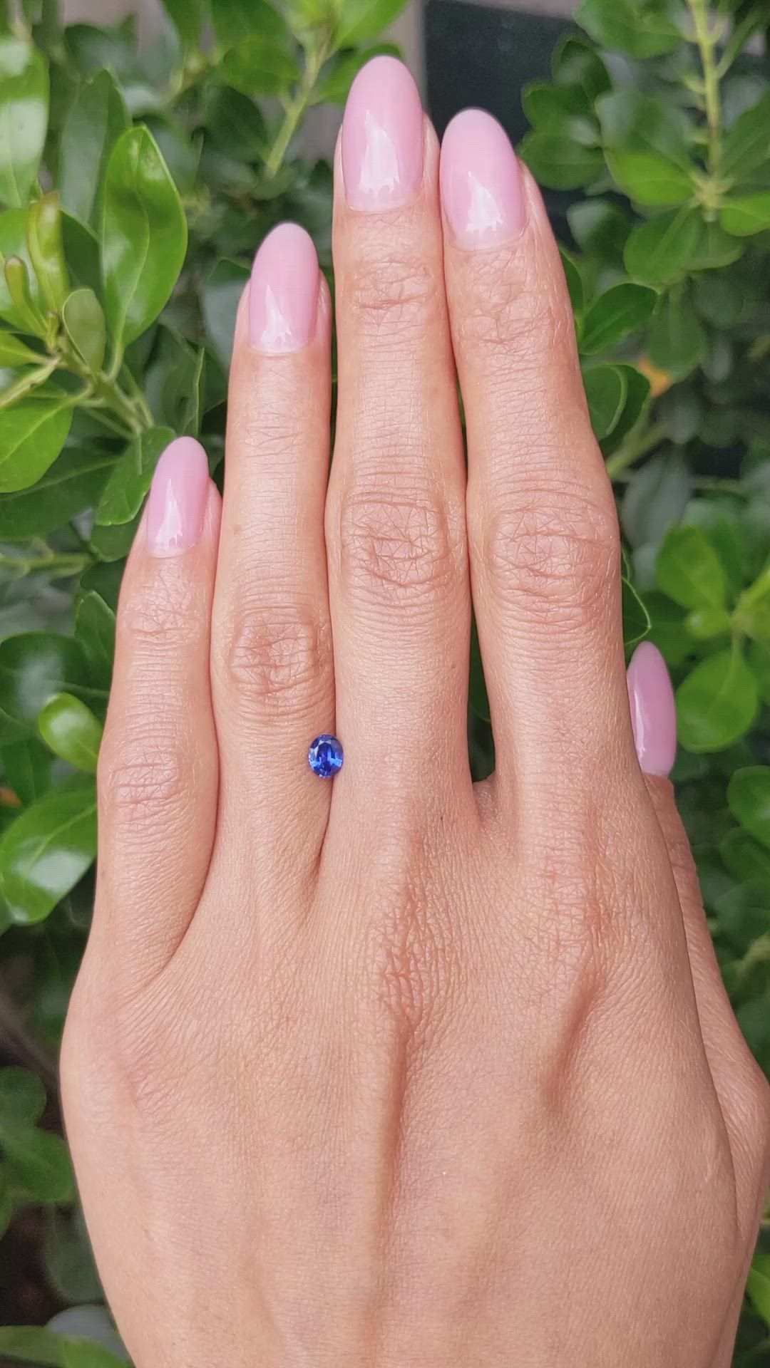 0.41 Ct. Blue Sapphire from Ceylon (Sri Lanka) Size Video