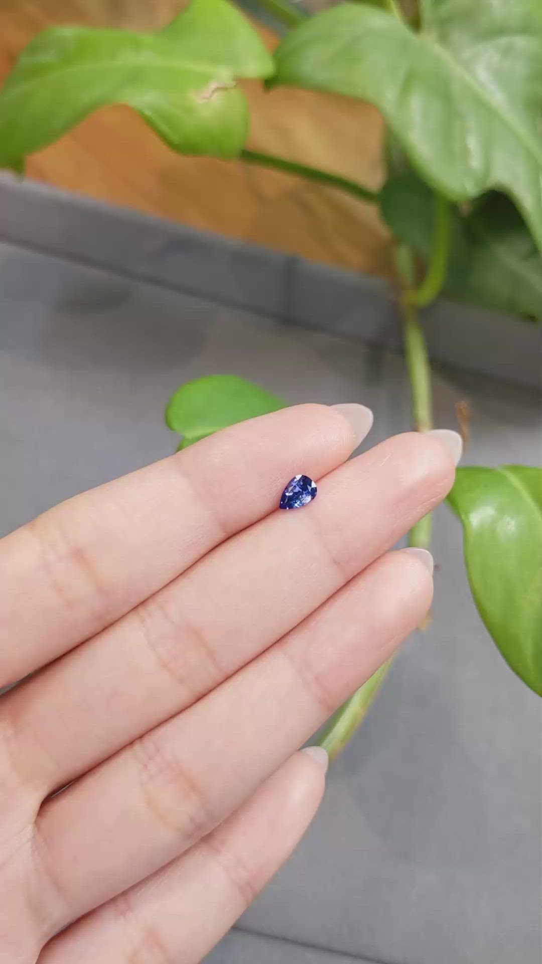 0.49 Ct. Blue Sapphire from Madagascar Size Video