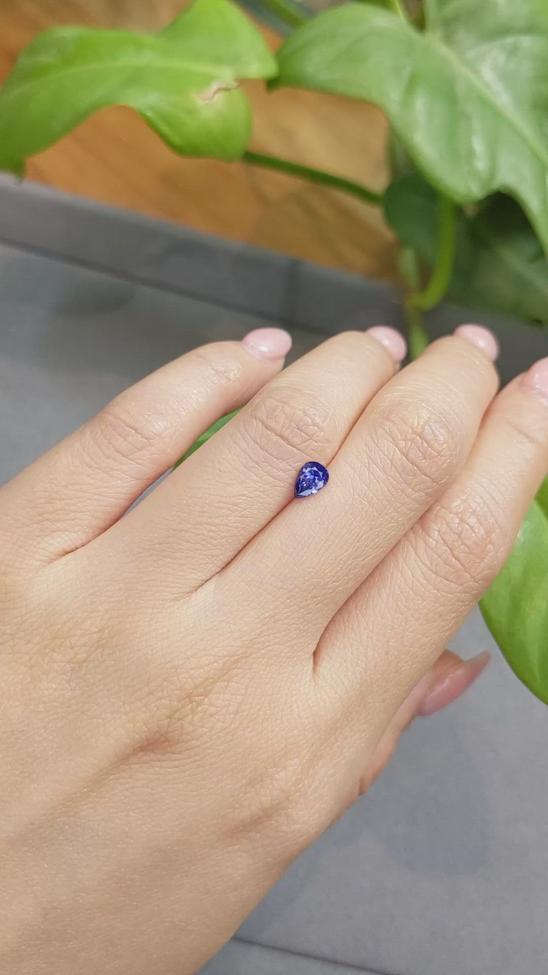 0.49 Ct. Blue Sapphire from Madagascar Size Video