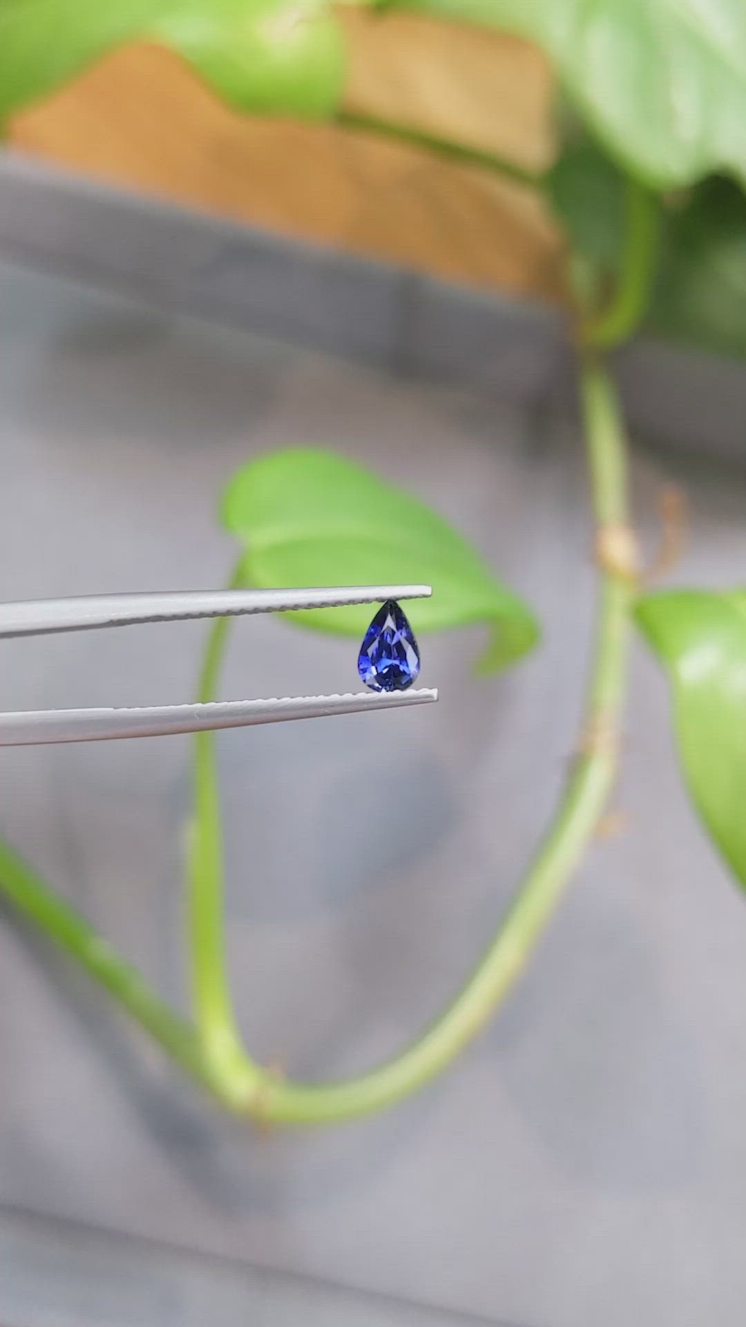 0.38 Ct. Blue Sapphire from Madagascar Size Video