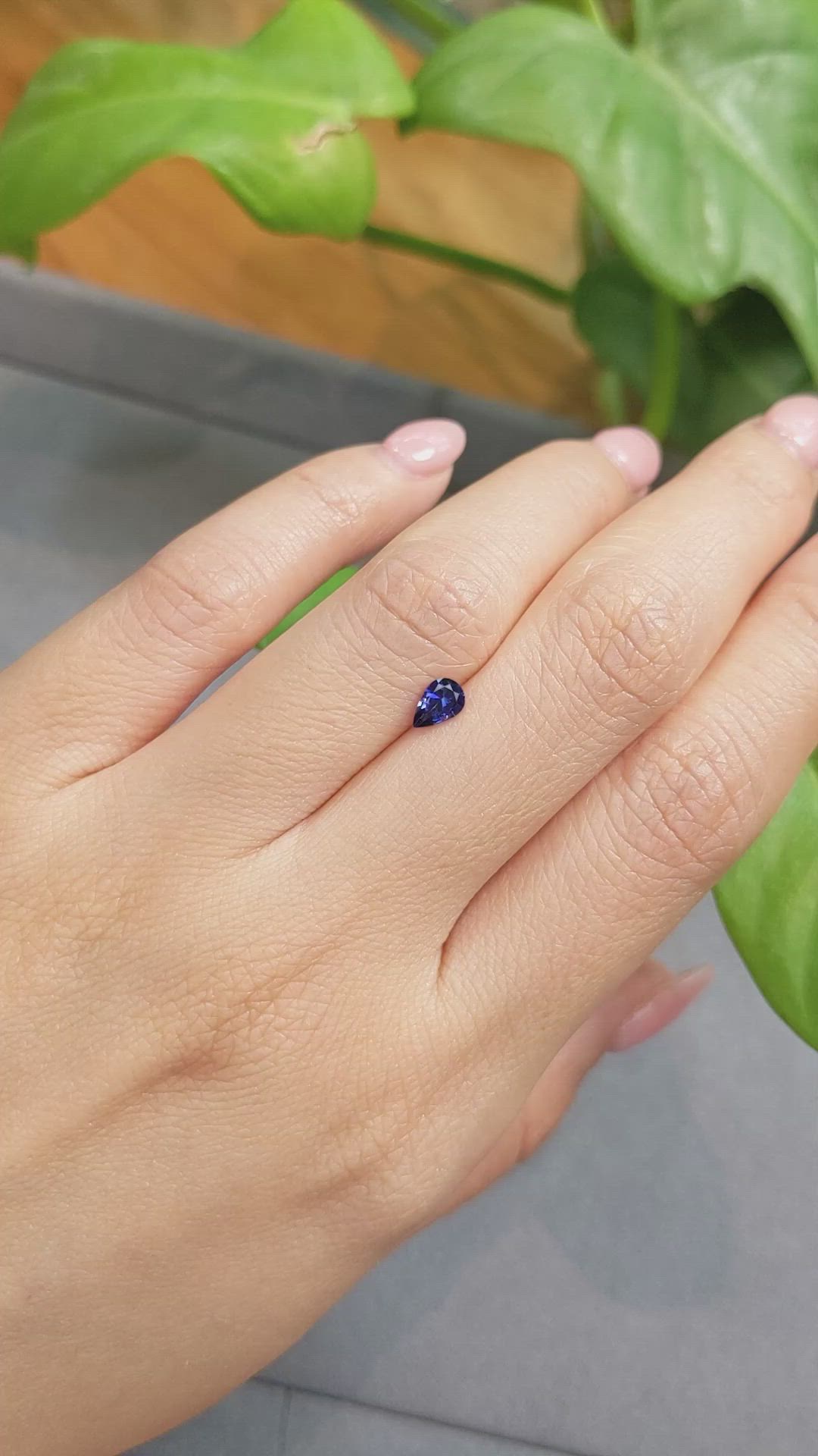 0.38 Ct. Blue Sapphire from Madagascar Size Video