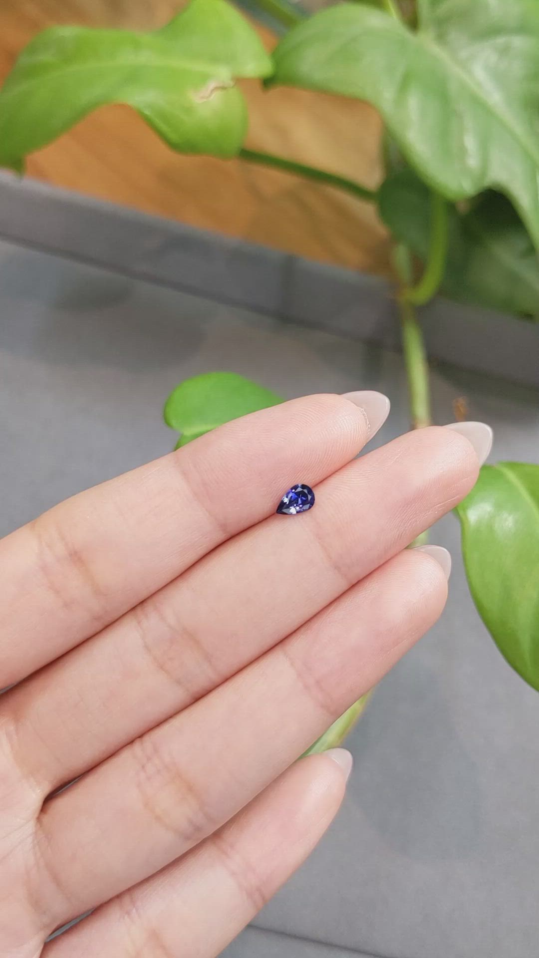 0.38 Ct. Blue Sapphire from Madagascar Size Video