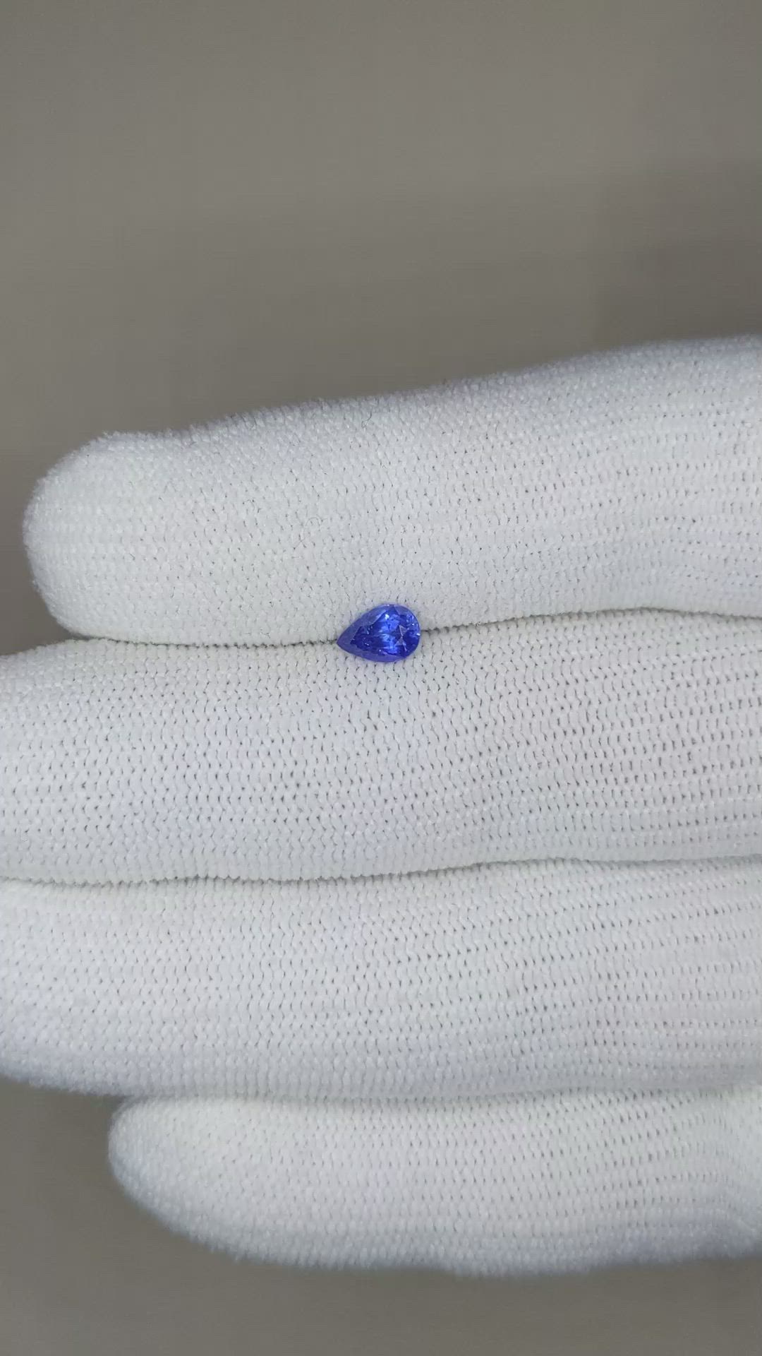 0.56 Ct. Blue Sapphire from Ceylon (Sri Lanka) Size Video