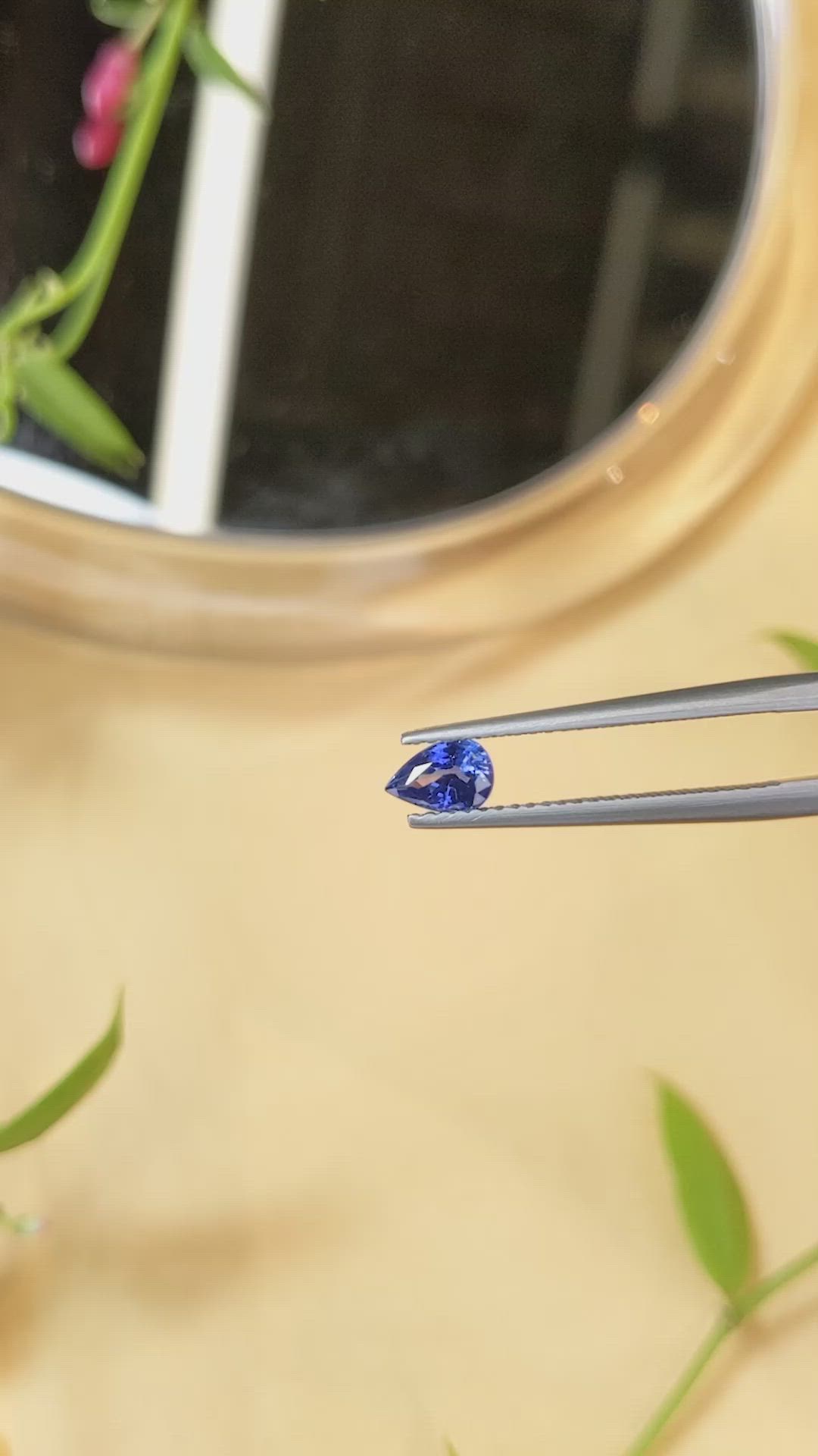 0.61 Ct. Blue Sapphire from Ceylon (Sri Lanka) Size Video