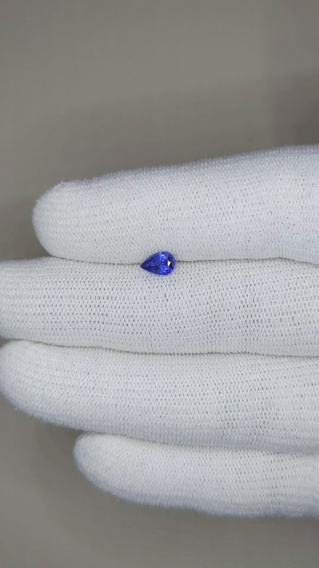 0.61 Ct. Blue Sapphire from Ceylon (Sri Lanka) Size Video