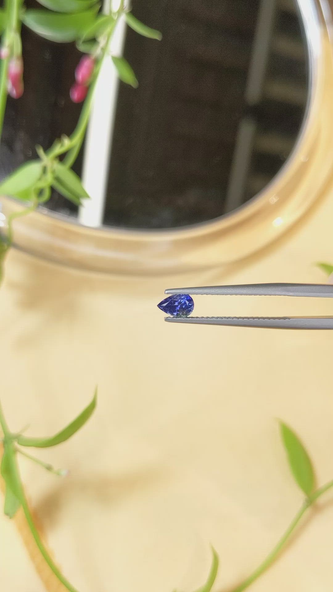 0.65 Ct. Blue Sapphire from Ceylon (Sri Lanka) Size Video