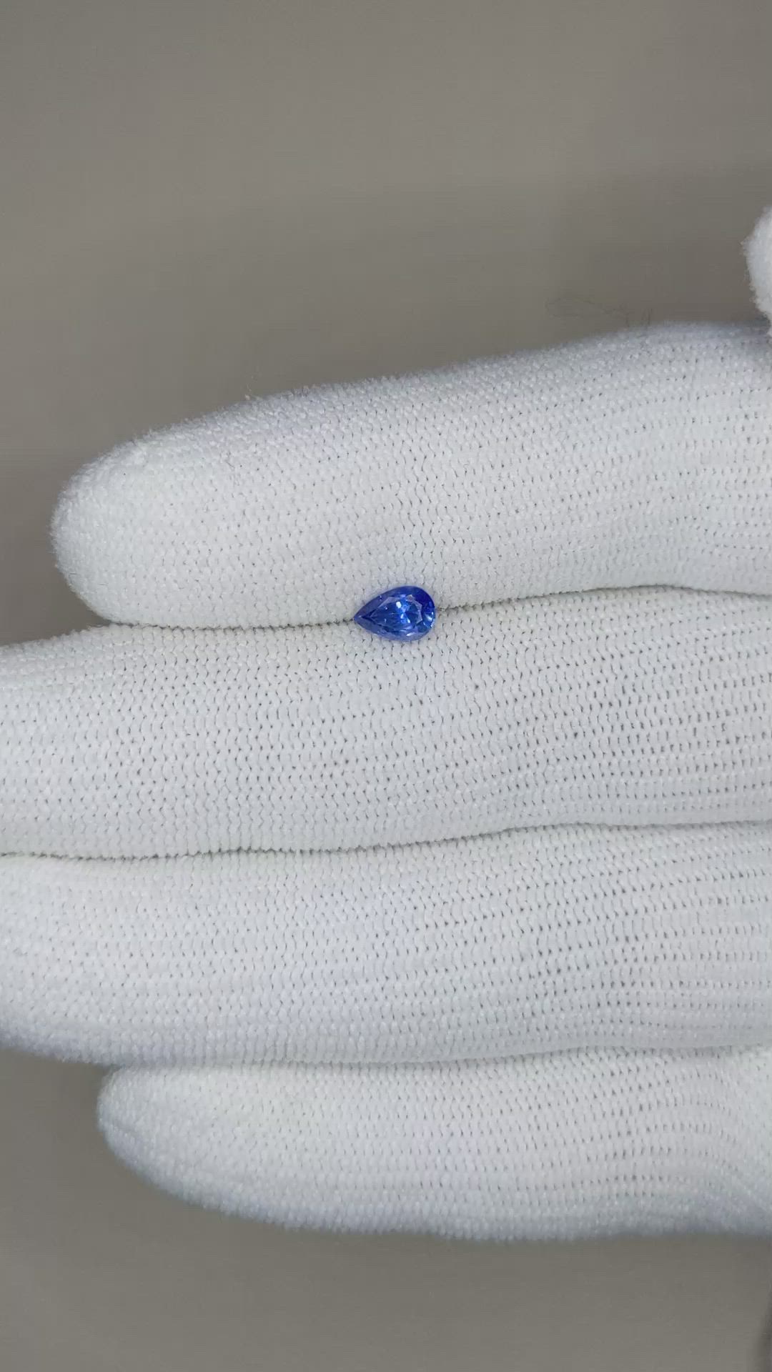 0.65 Ct. Blue Sapphire from Ceylon (Sri Lanka) Size Video