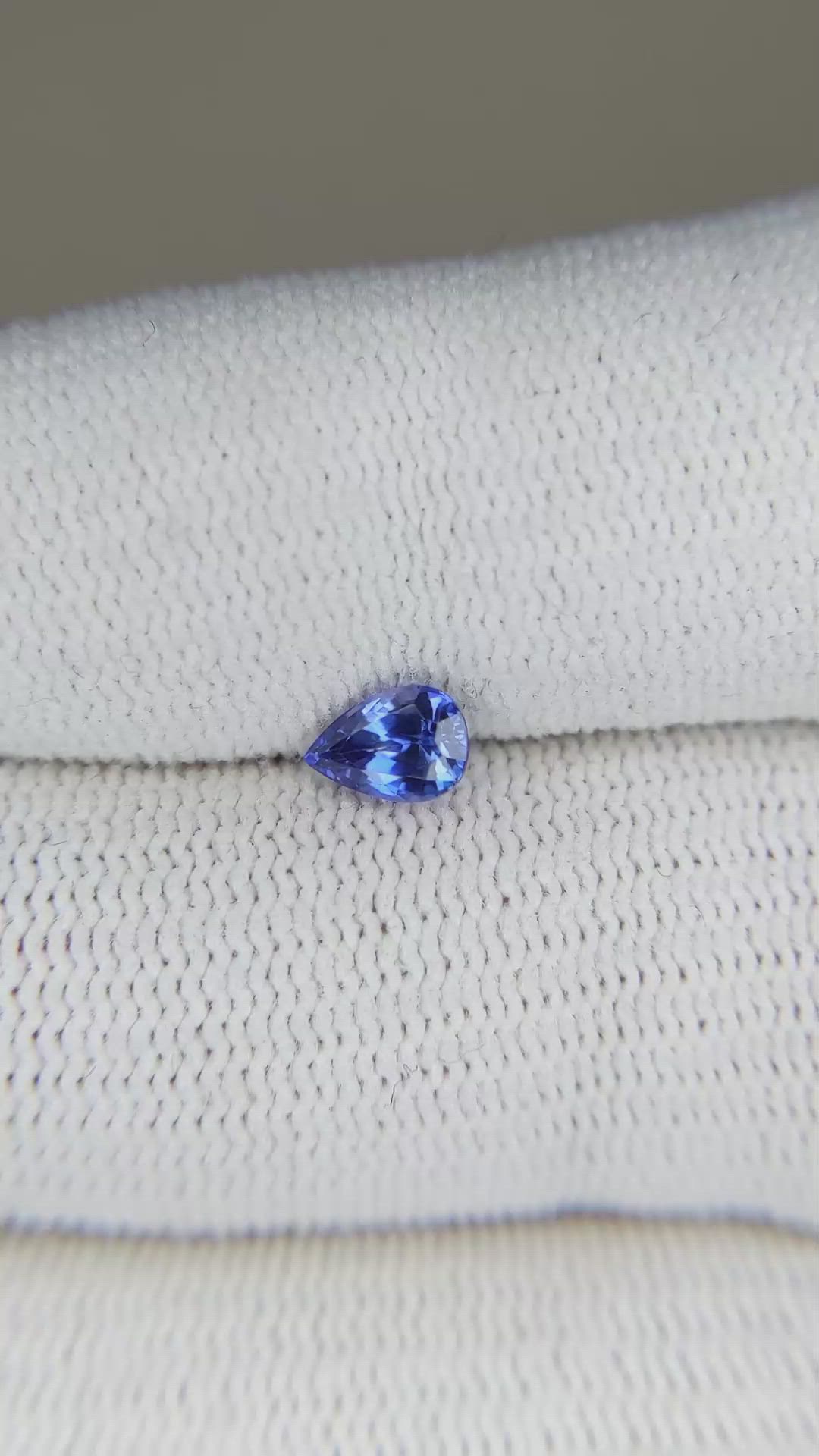 0.65 Ct. Blue Sapphire from Ceylon (Sri Lanka) Size Video