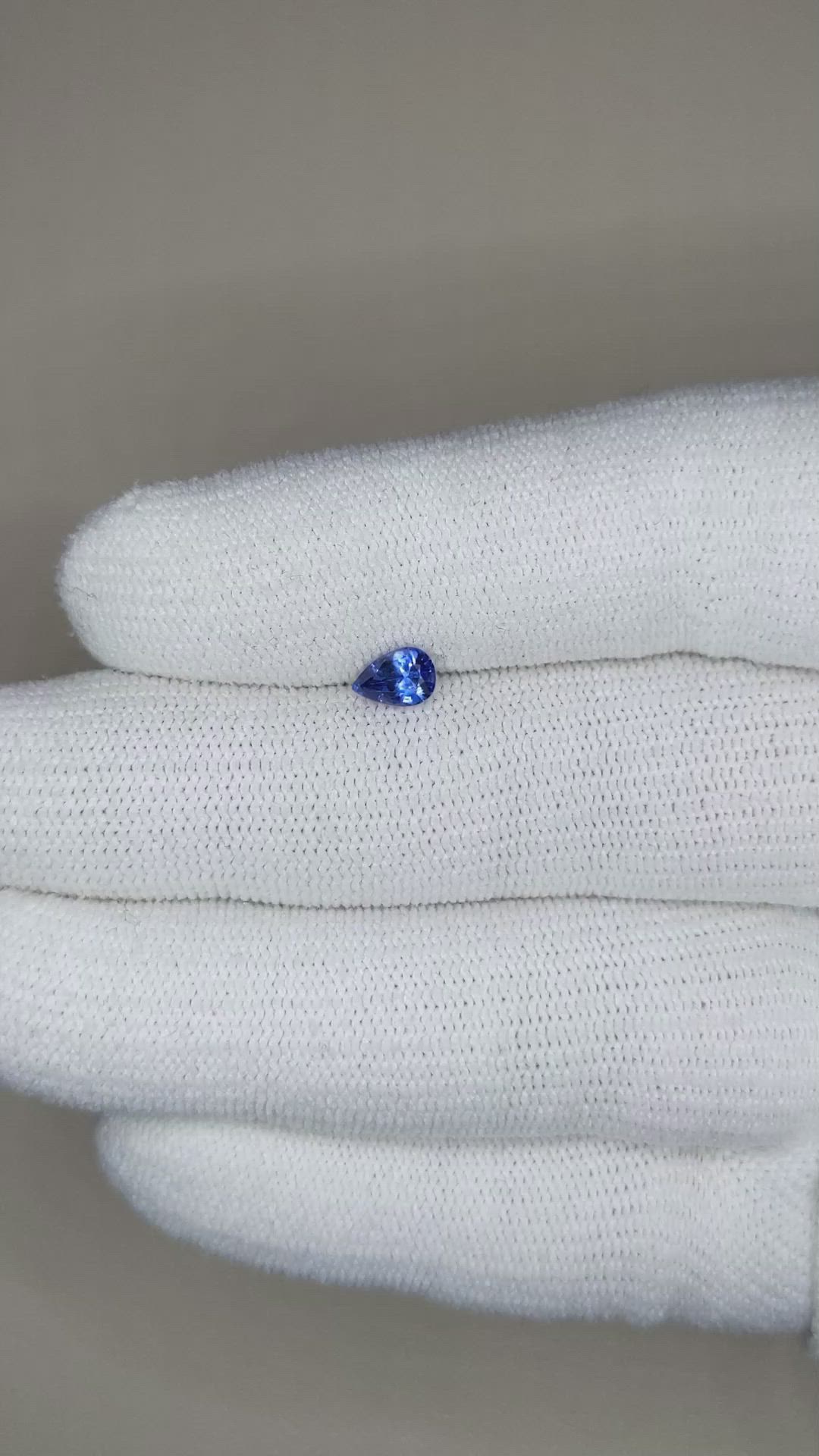 0.65 Ct. Blue Sapphire from Ceylon (Sri Lanka) Size Video
