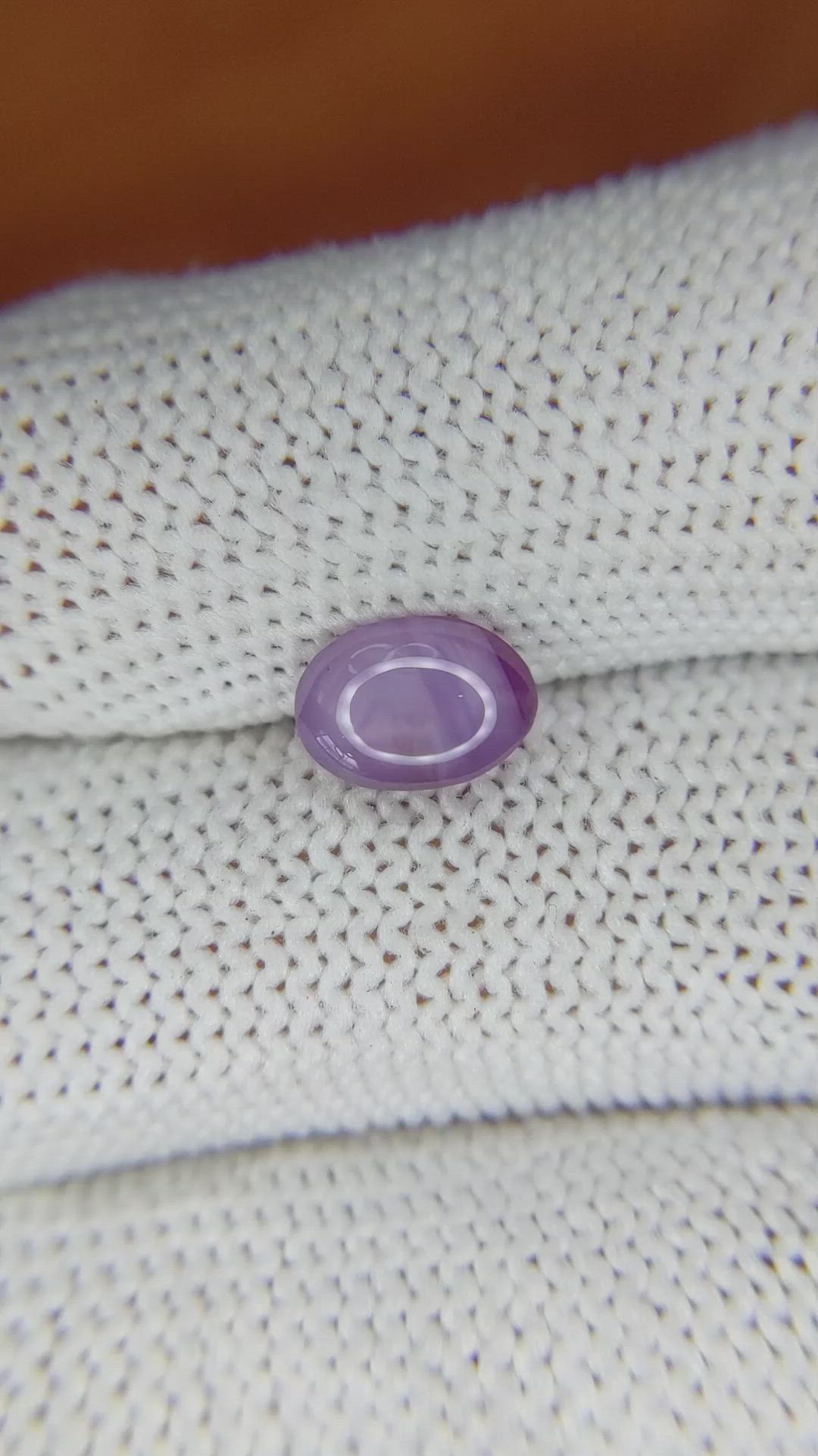 1.92 Ct. Pinkish Purple Star Sapphire from Ceylon (Sri Lanka) Size Video