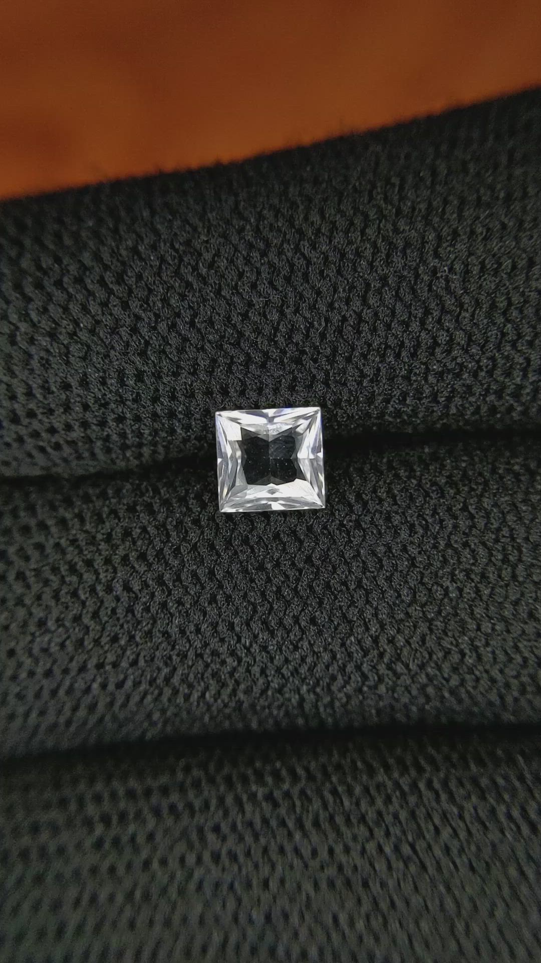 0.88 Ct. White Sapphire from Ceylon (Sri Lanka) Size Video