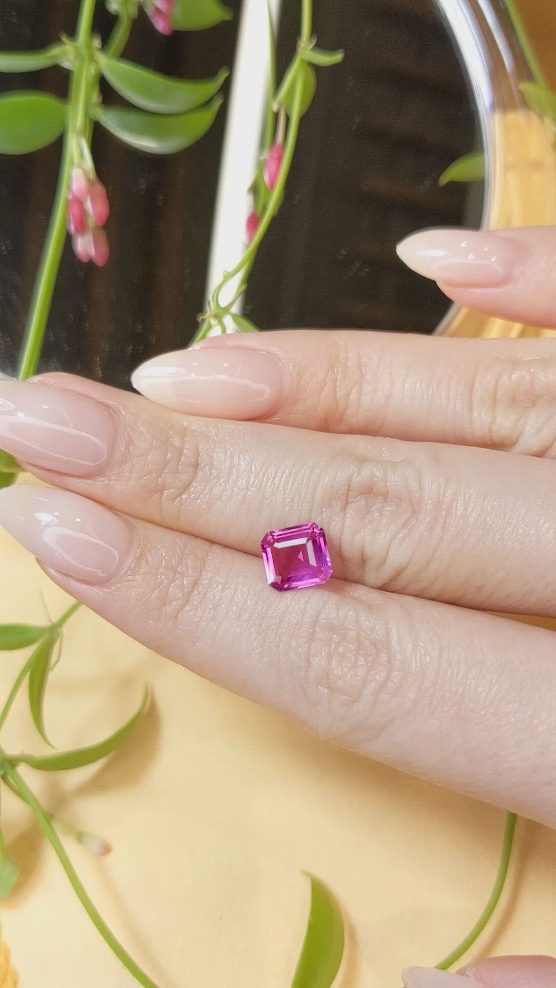 2.16 Ct. Pink Sapphire from Ceylon (Sri Lanka) Size Video
