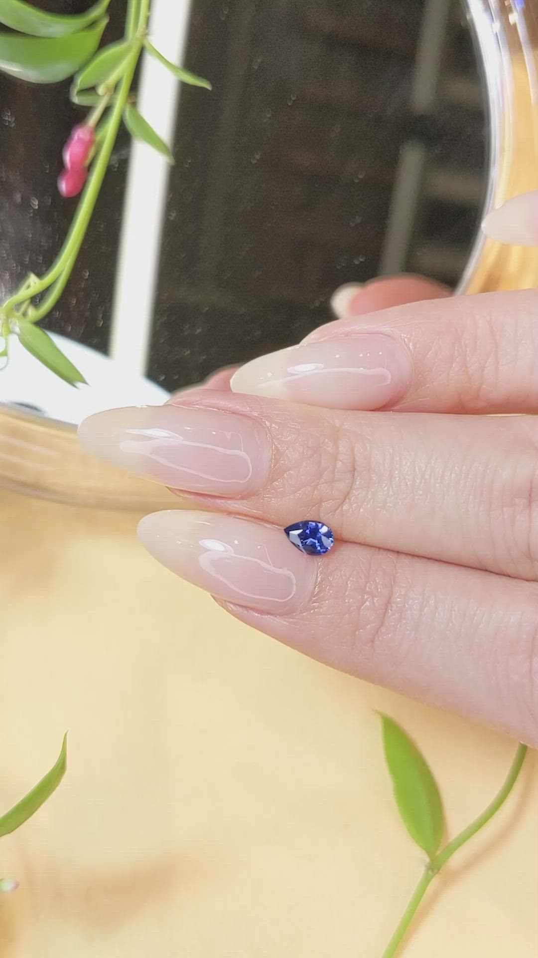 0.36 Ct. Blue Sapphire from Ceylon (Sri Lanka) Size Video