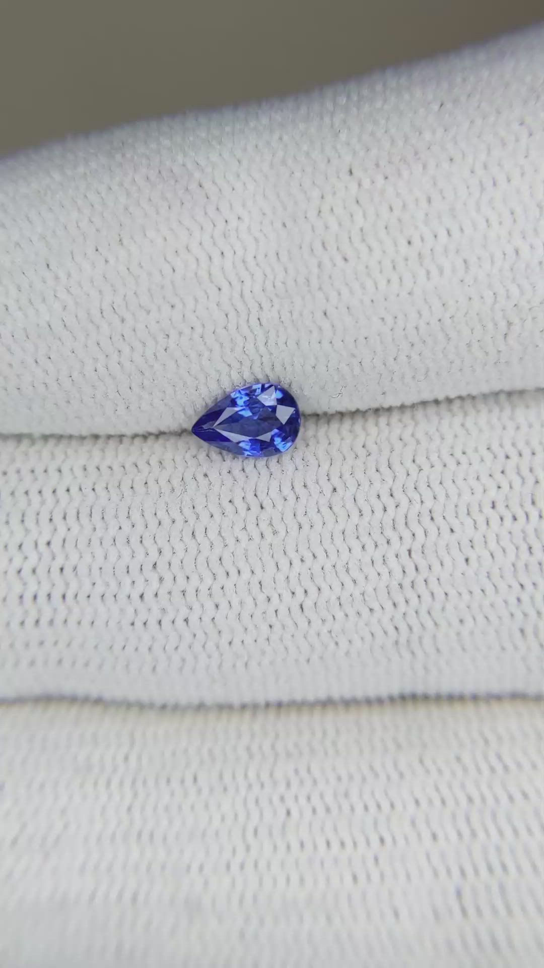 0.48 Ct. Blue Sapphire from Ceylon (Sri Lanka) Size Video