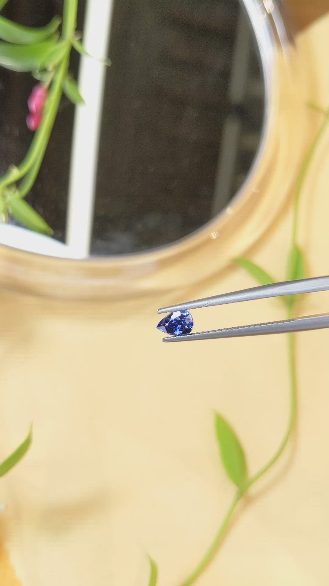 0.60 Ct. Blue Sapphire from Ceylon (Sri Lanka) Size Video