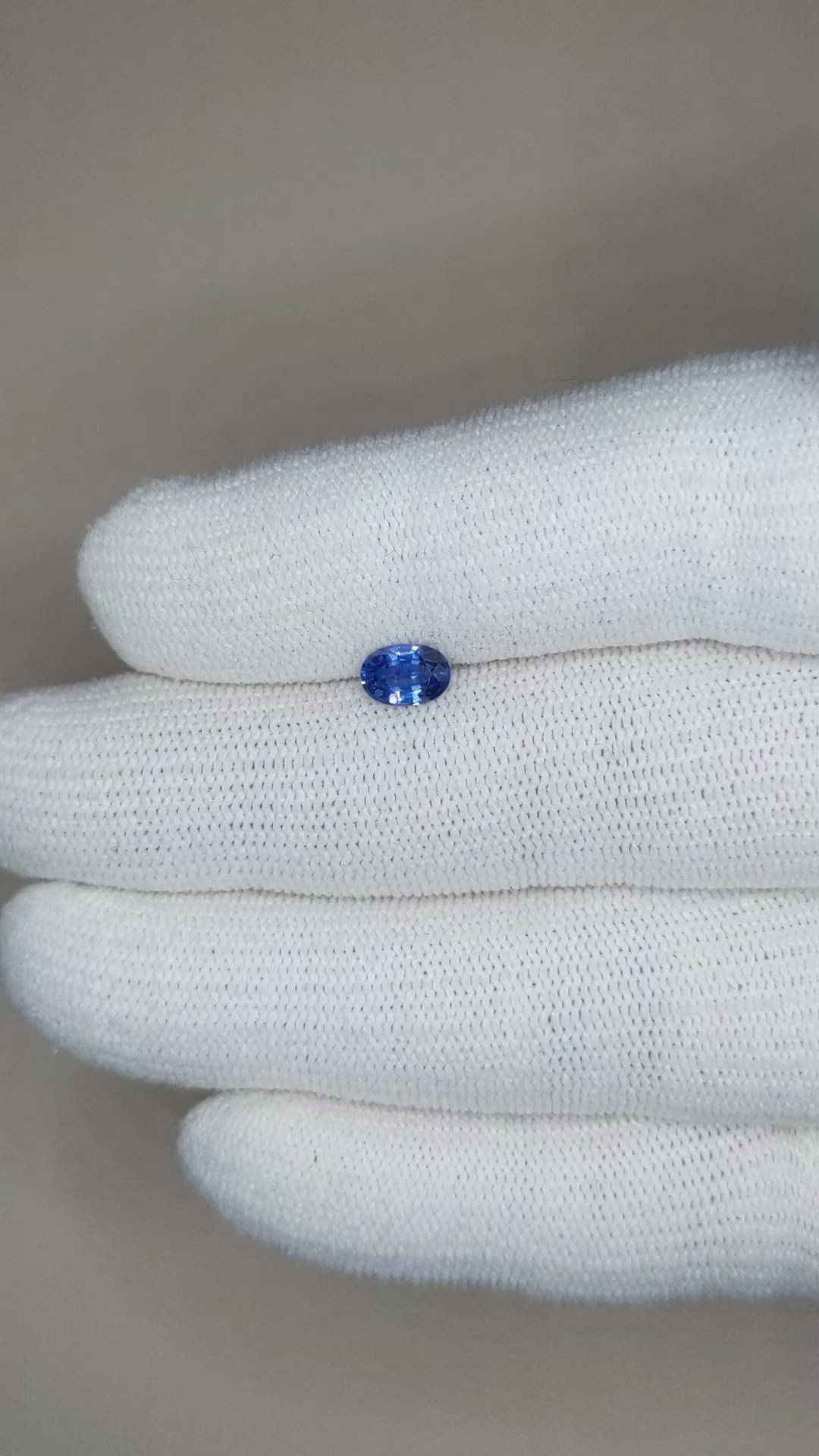 0.69 Ct. Blue Sapphire from Ceylon (Sri Lanka) Size Video