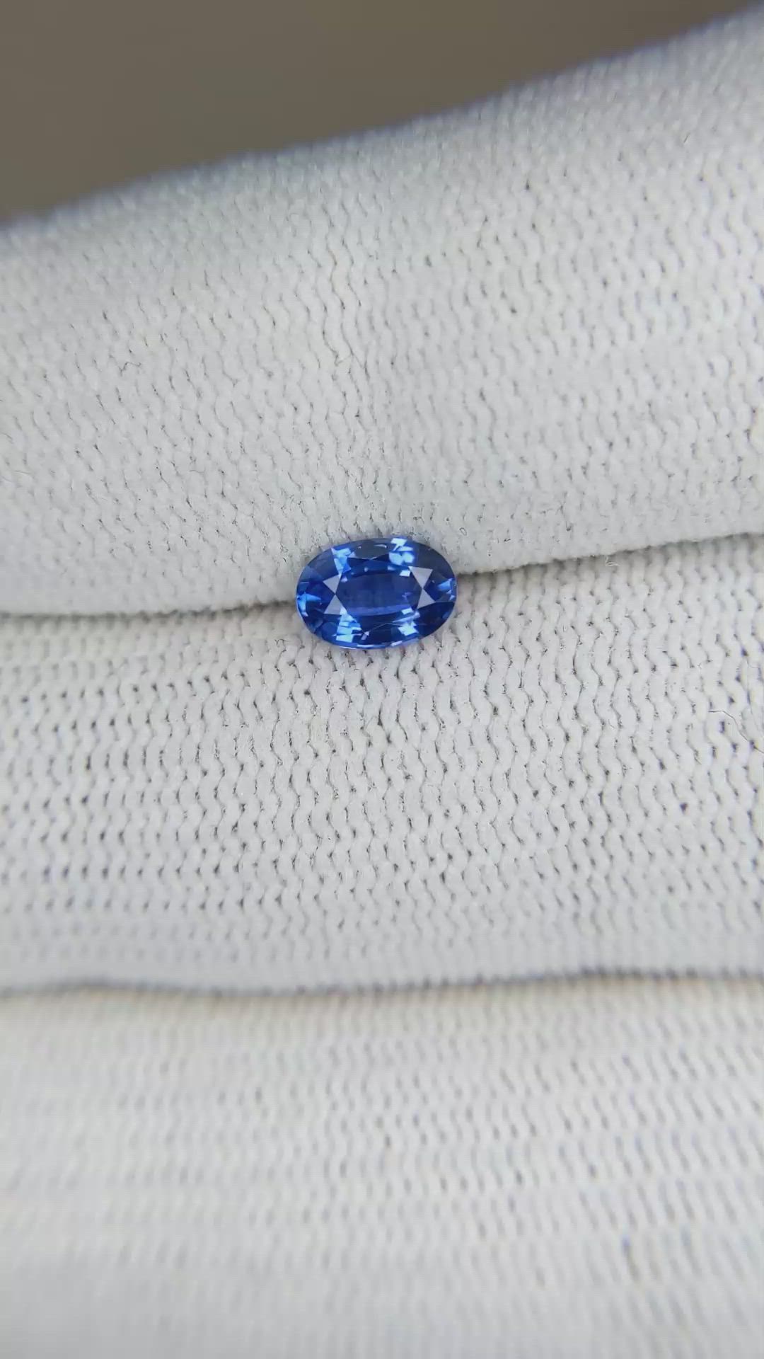 0.69 Ct. Blue Sapphire from Ceylon (Sri Lanka) Size Video