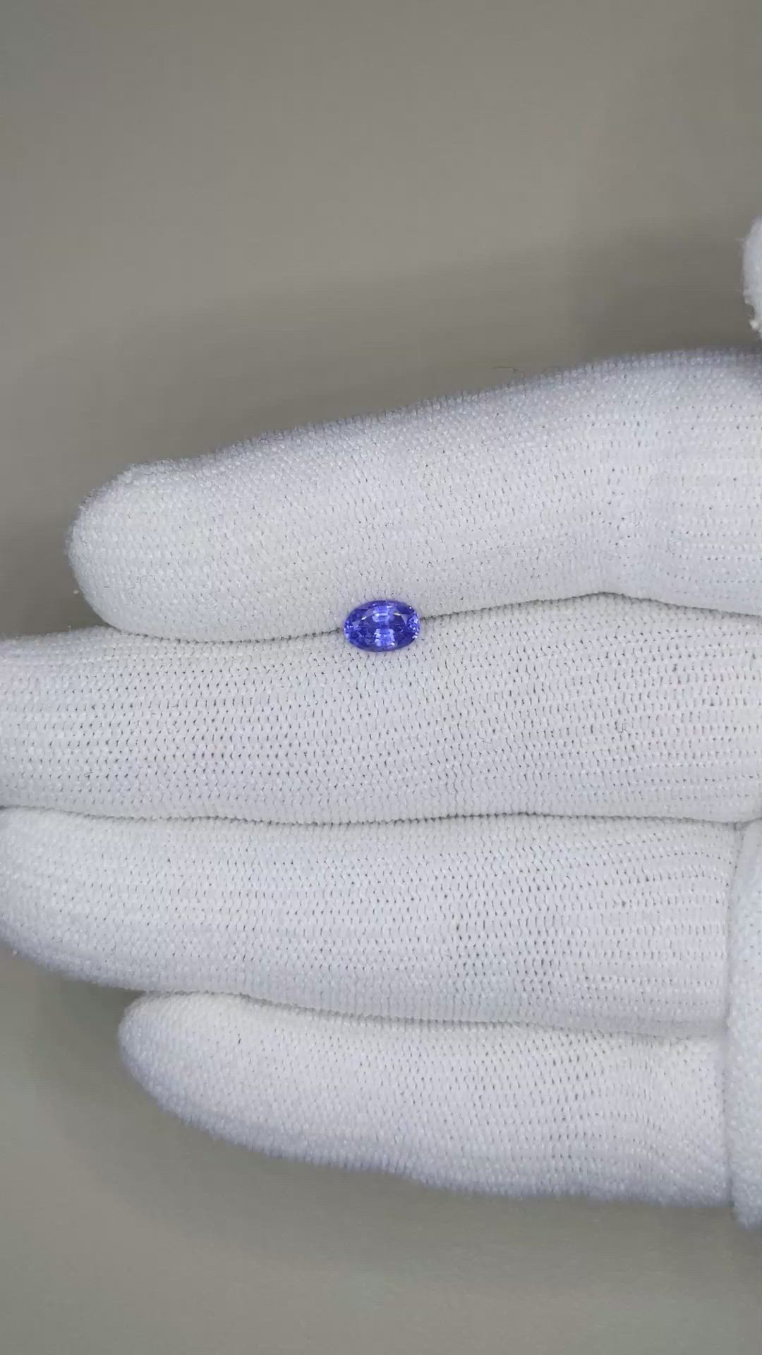 0.64 Ct. Blue Sapphire from Ceylon (Sri Lanka) Size Video