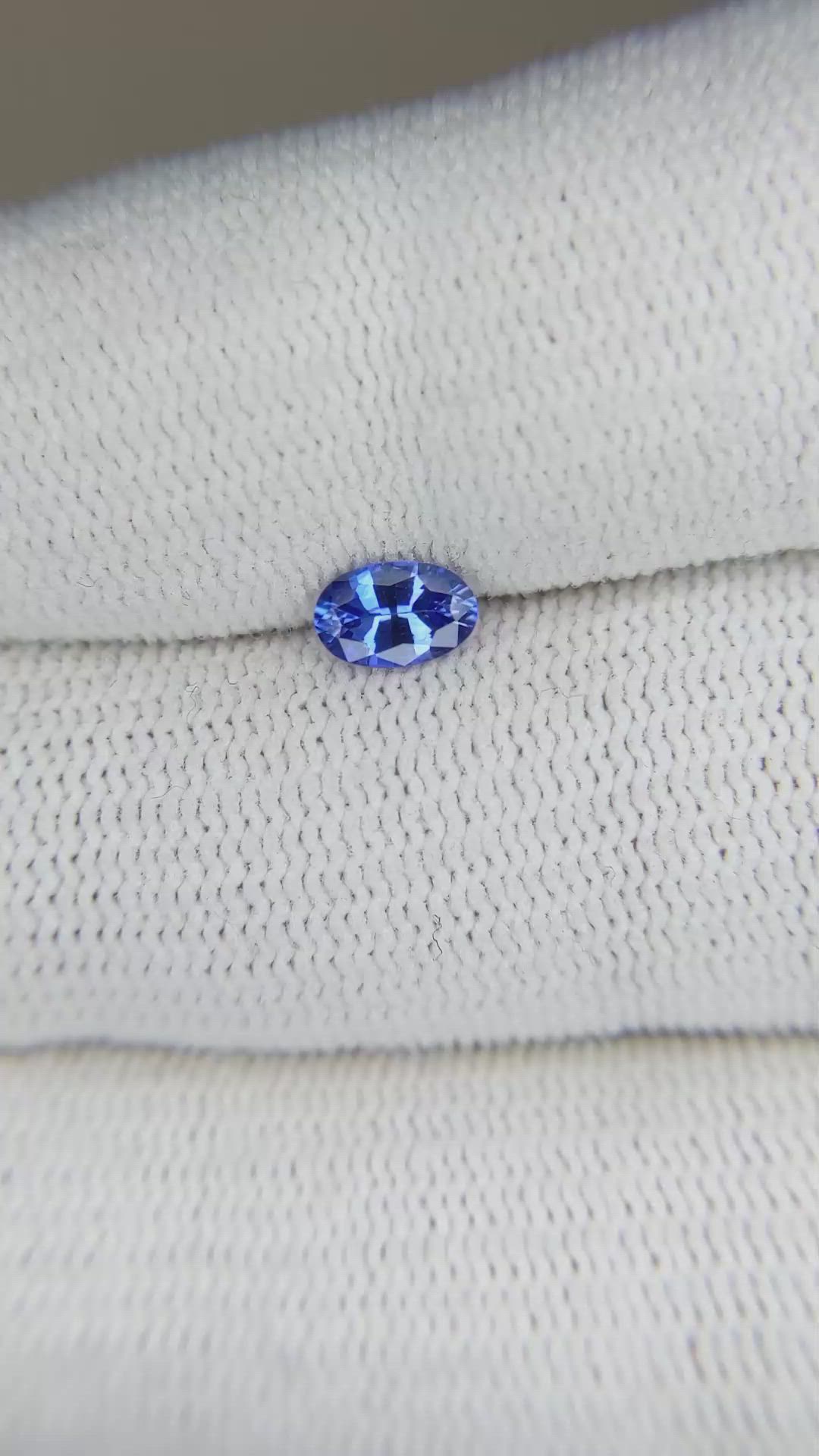 0.48 Ct. Blue Sapphire from Ceylon (Sri Lanka) Size Video