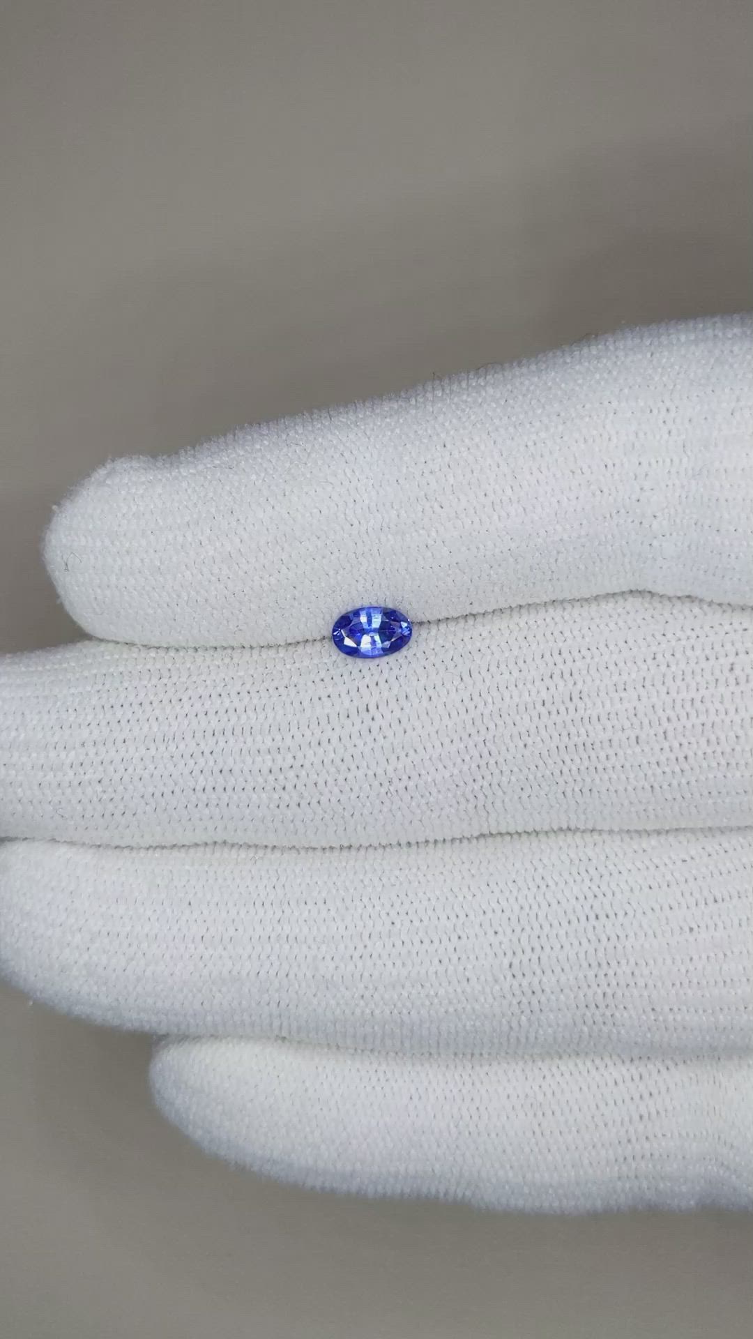 0.48 Ct. Blue Sapphire from Ceylon (Sri Lanka) Size Video