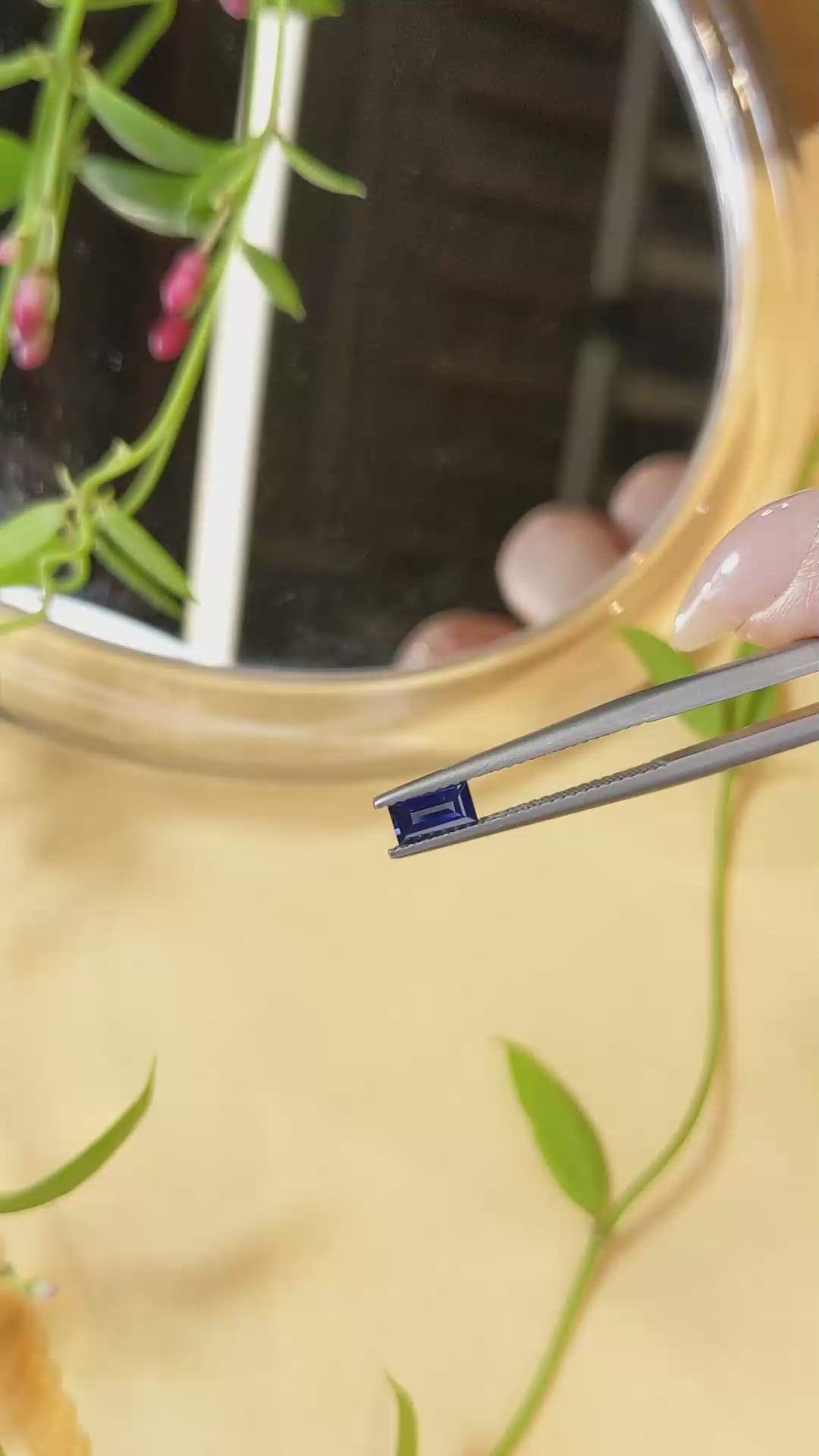 0.39 Ct. Blue Sapphire from Madagascar Size Video