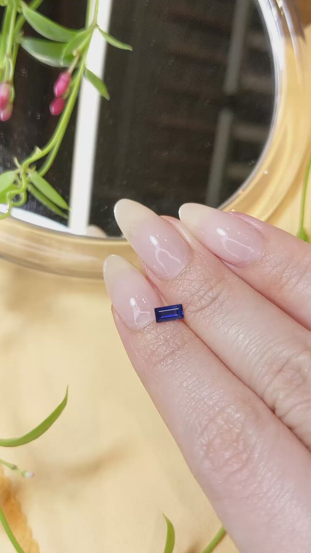 0.39 Ct. Blue Sapphire from Madagascar Size Video
