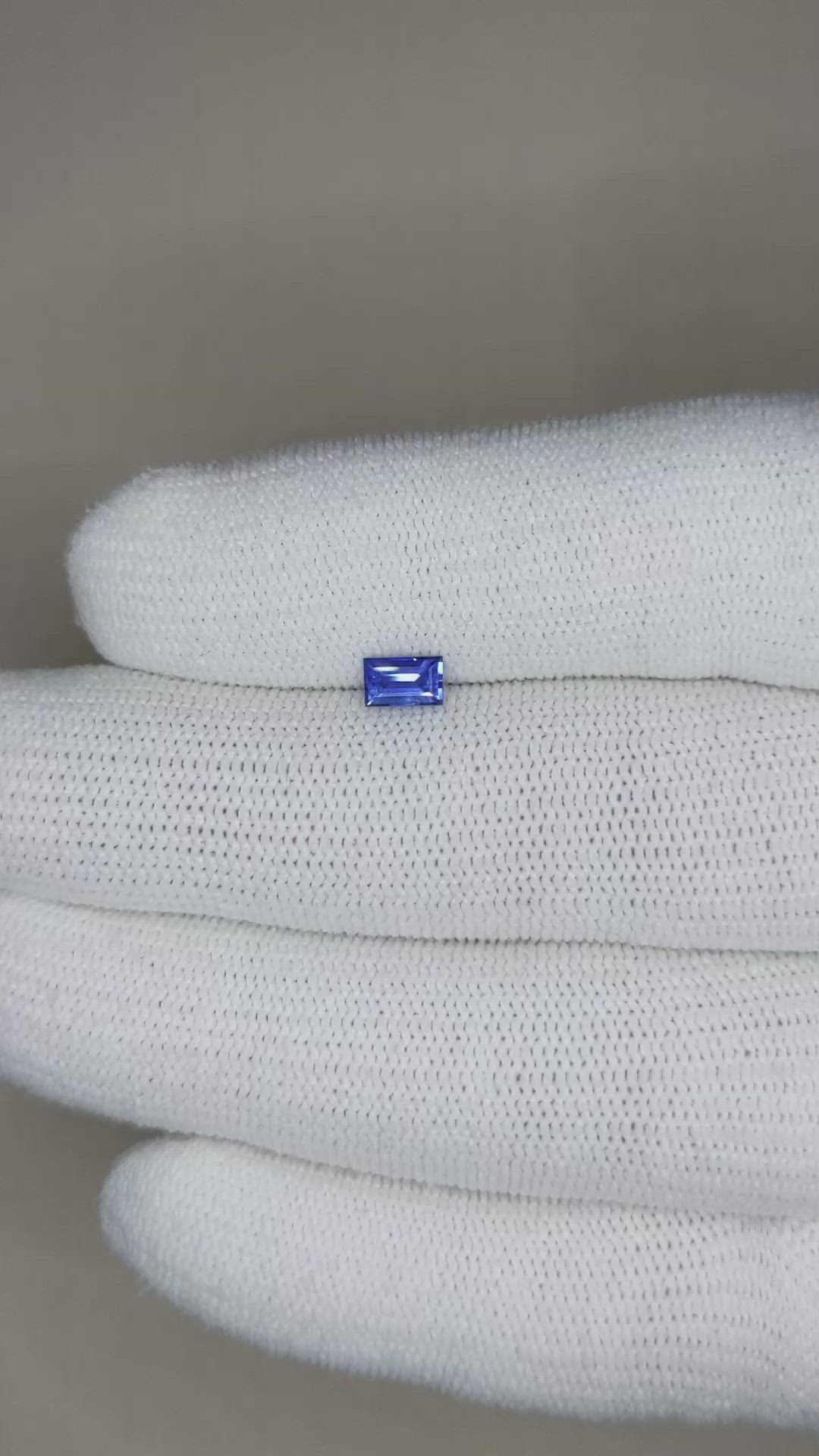 0.45 Ct. Blue Sapphire from Madagascar Size Video