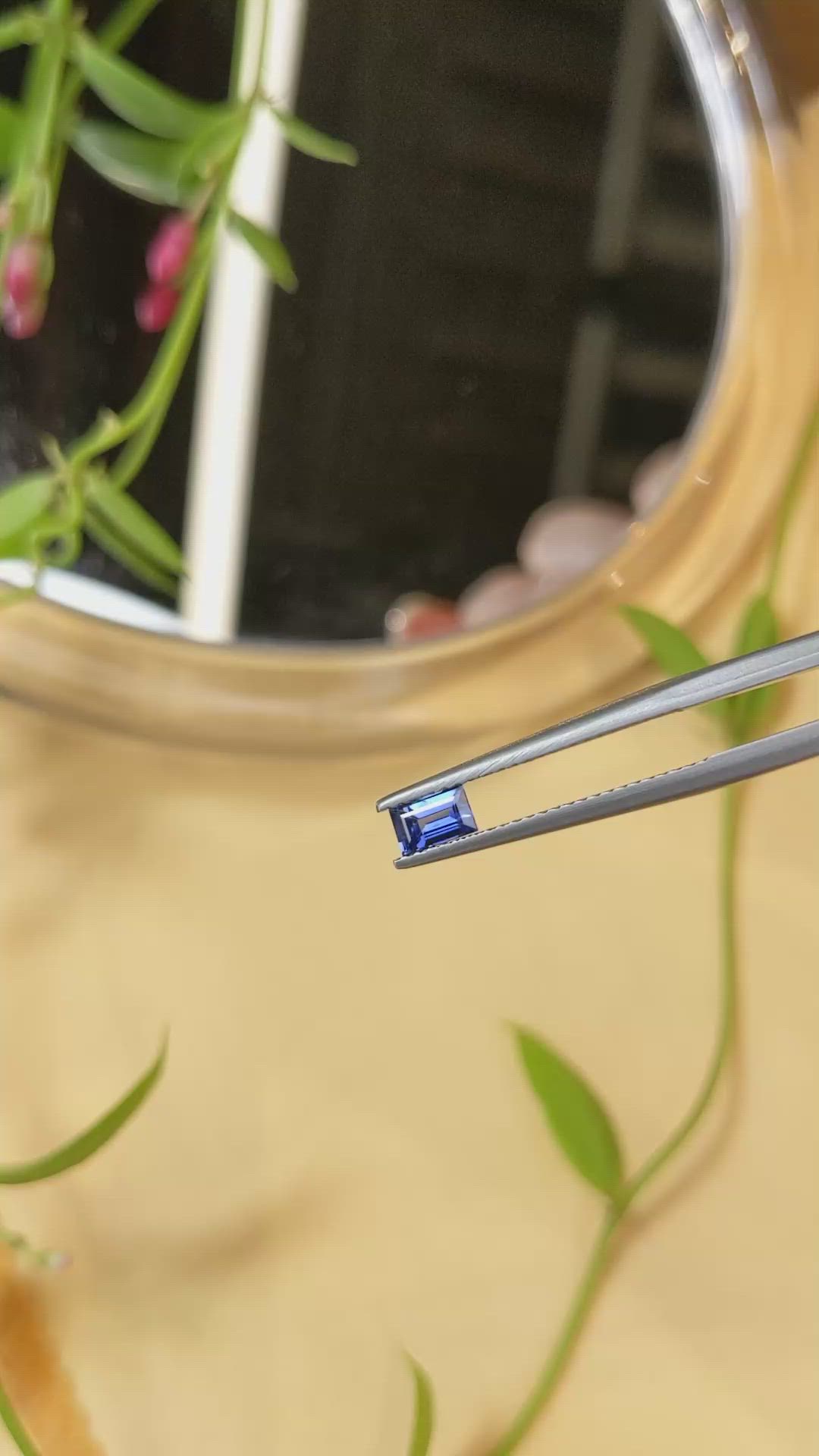 0.45 Ct. Blue Sapphire from Madagascar Size Video