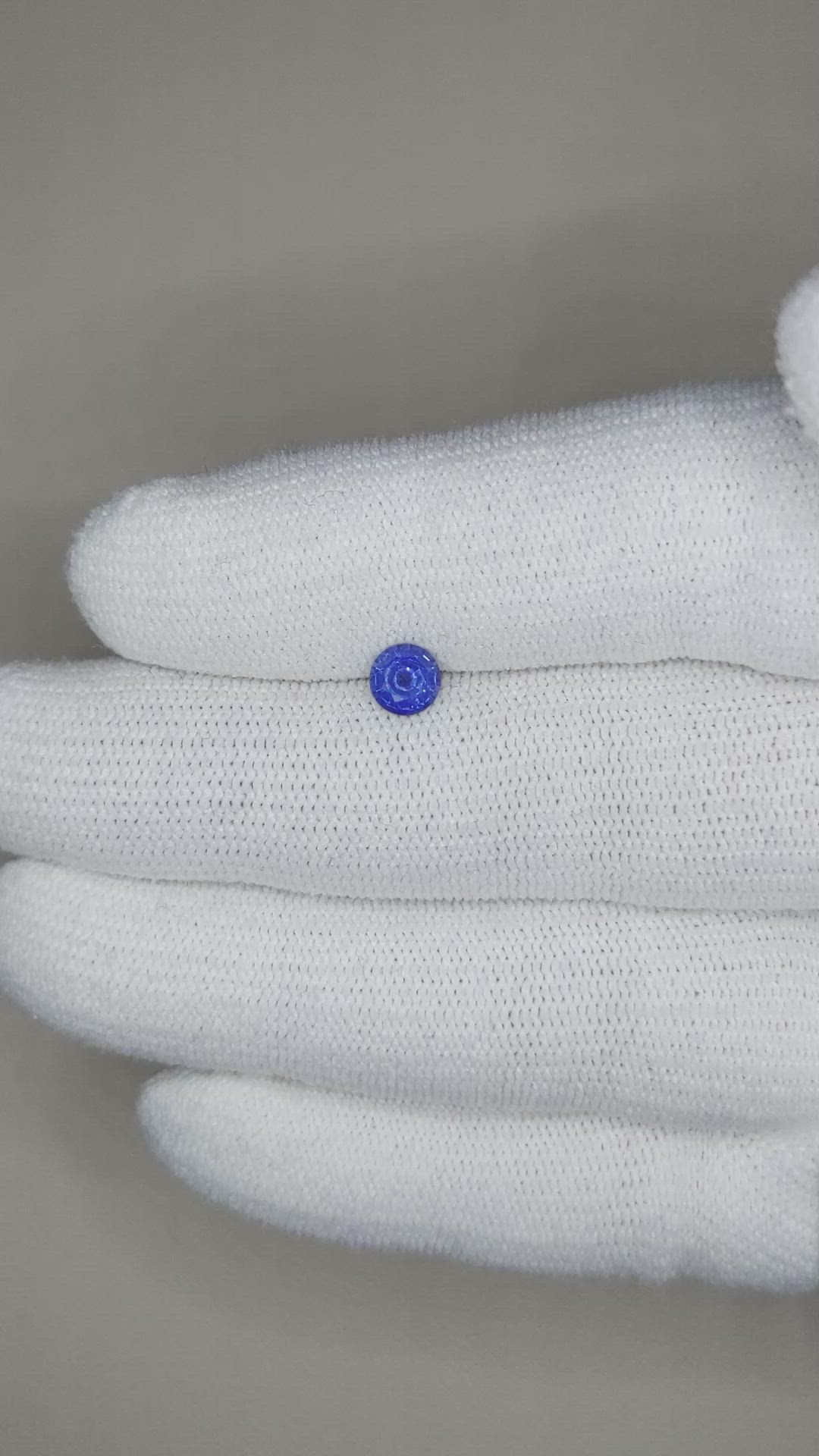 0.54 Ct. Blue Sapphire from Ceylon (Sri Lanka) Size Video
