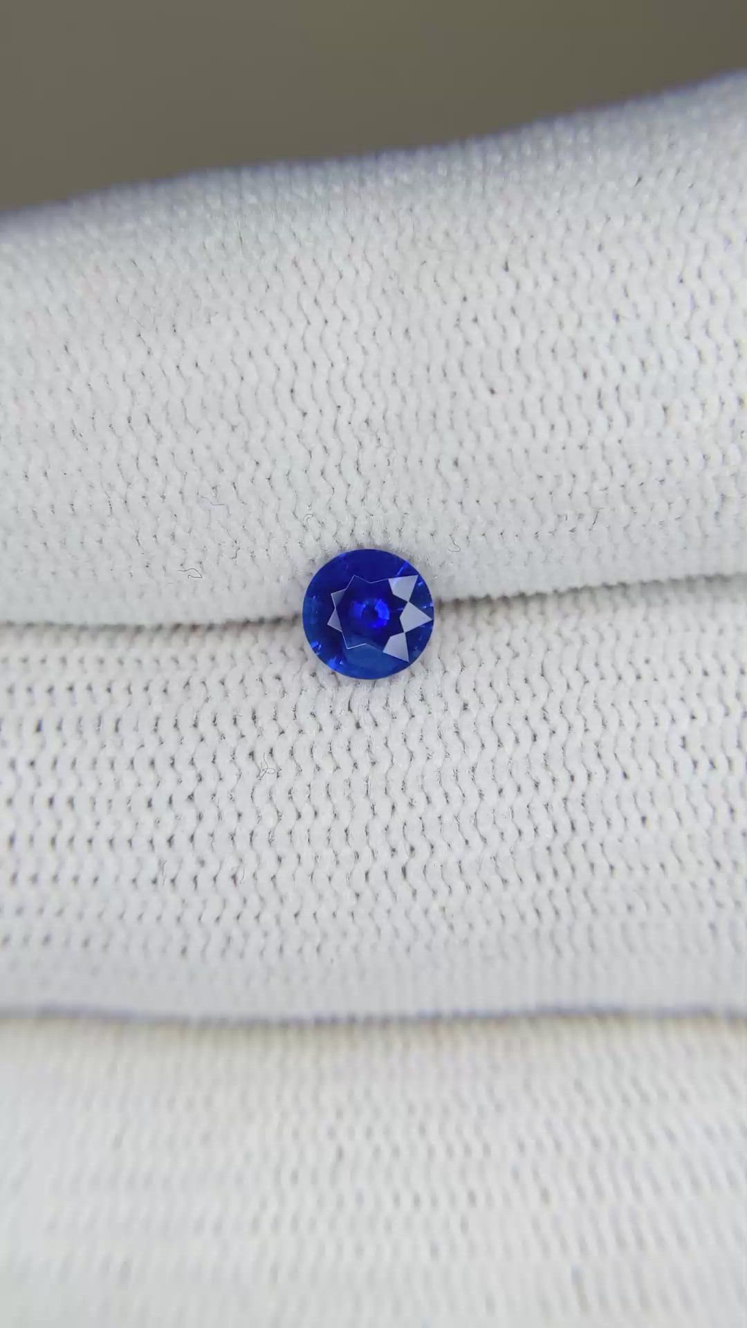0.57 Ct. Blue Sapphire from Ceylon (Sri Lanka) Size Video