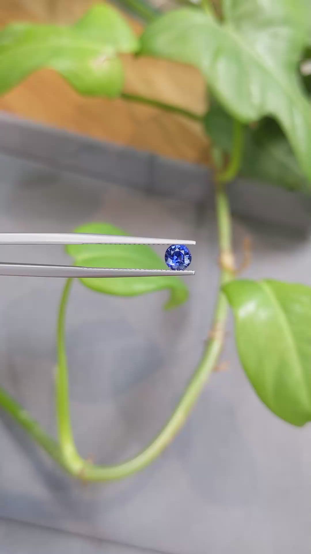 0.52 Ct. Blue Sapphire from Ceylon (Sri Lanka) Size Video