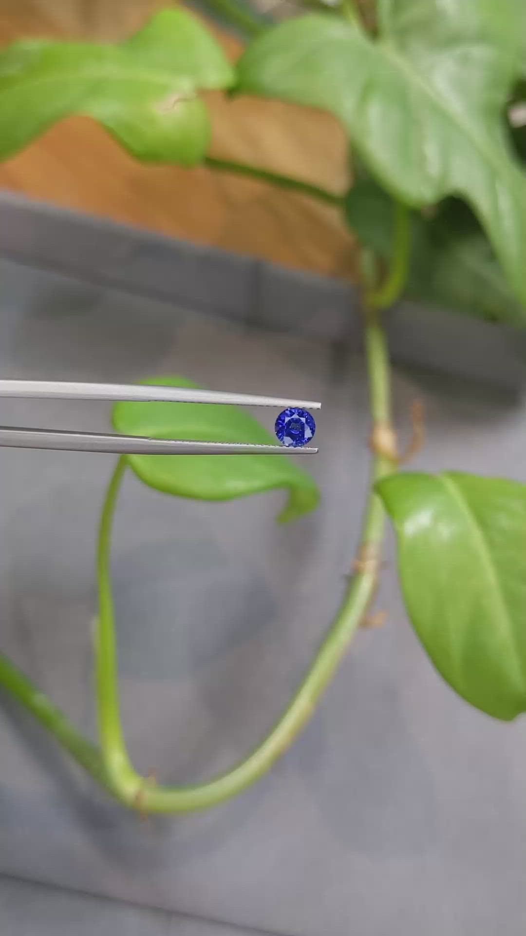 0.71 Ct. Blue Sapphire from Ceylon (Sri Lanka) Size Video