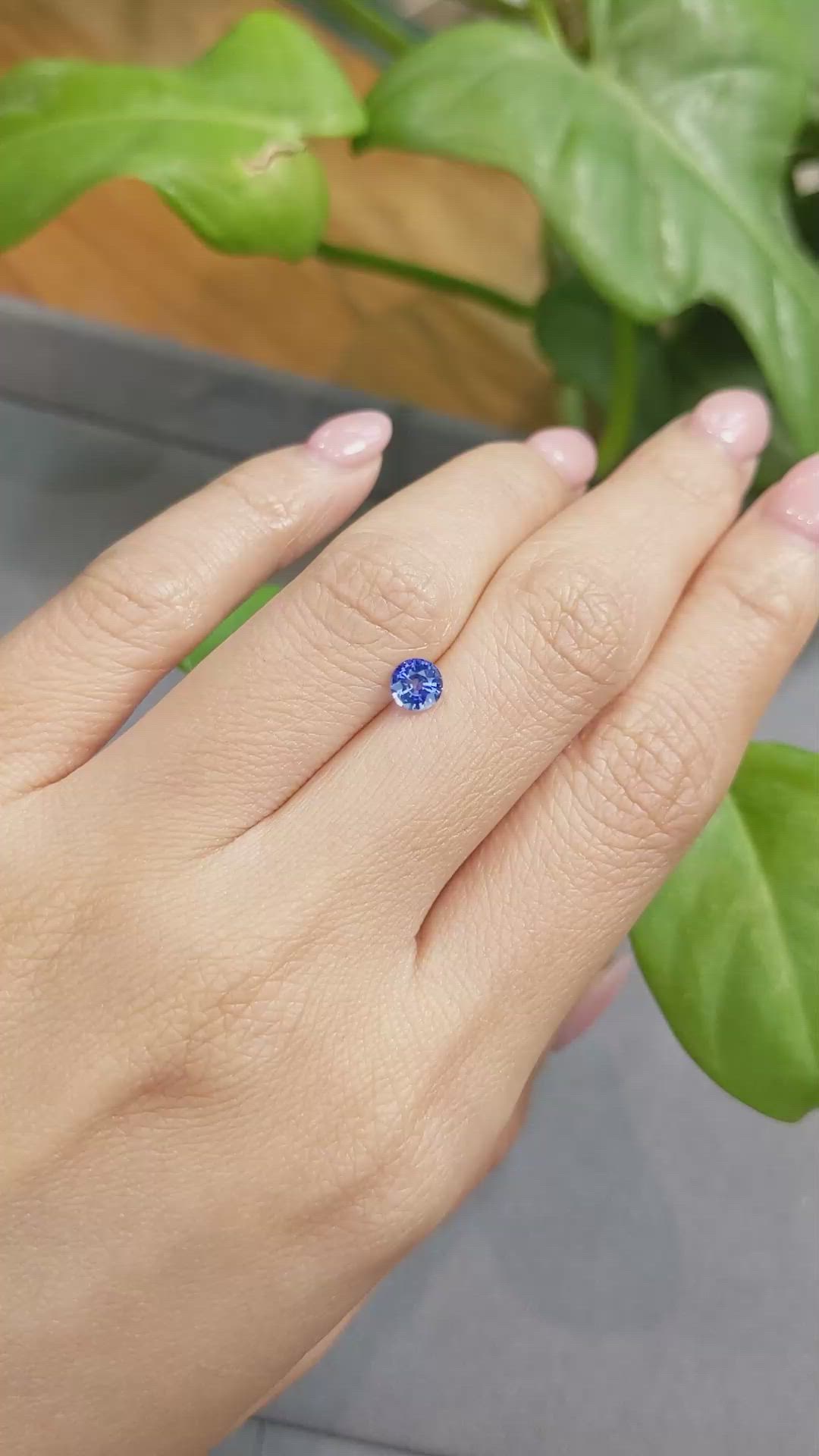 0.51 Ct. Blue Sapphire from Ceylon (Sri Lanka) Size Video