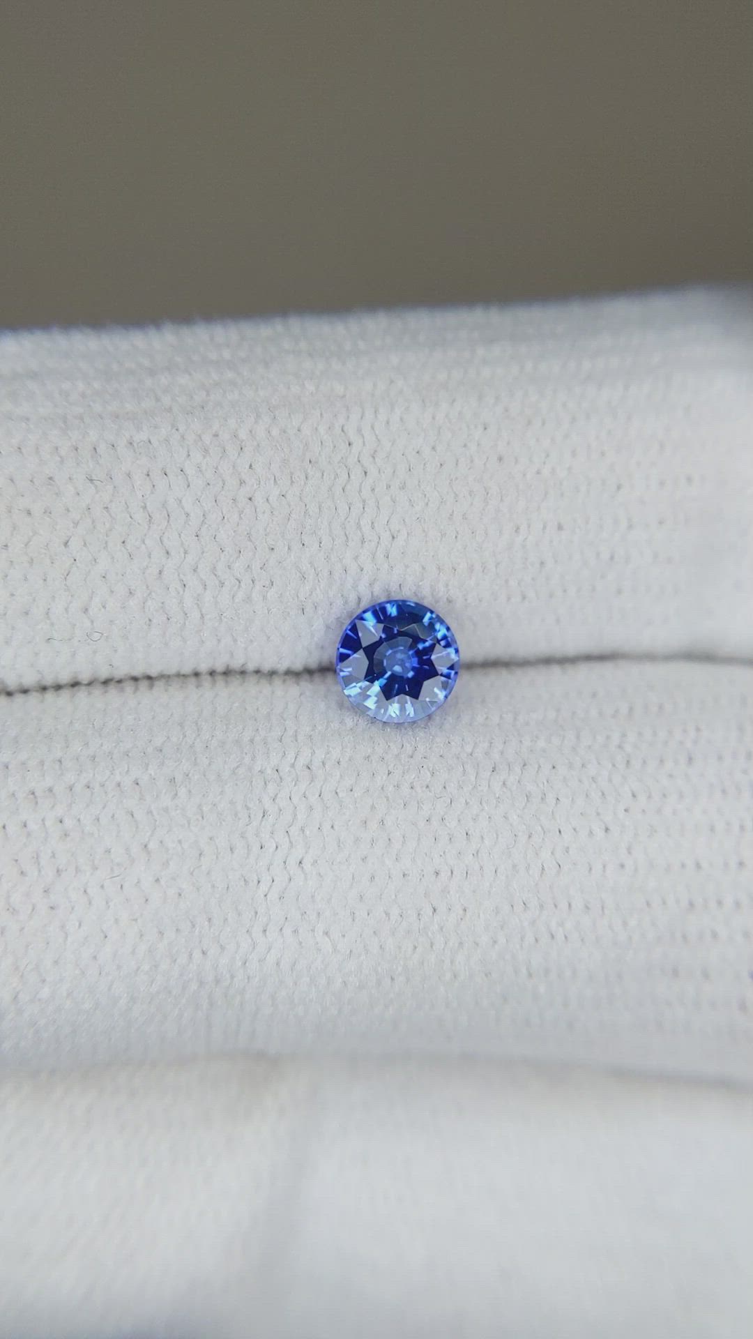0.51 Ct. Blue Sapphire from Ceylon (Sri Lanka) Size Video