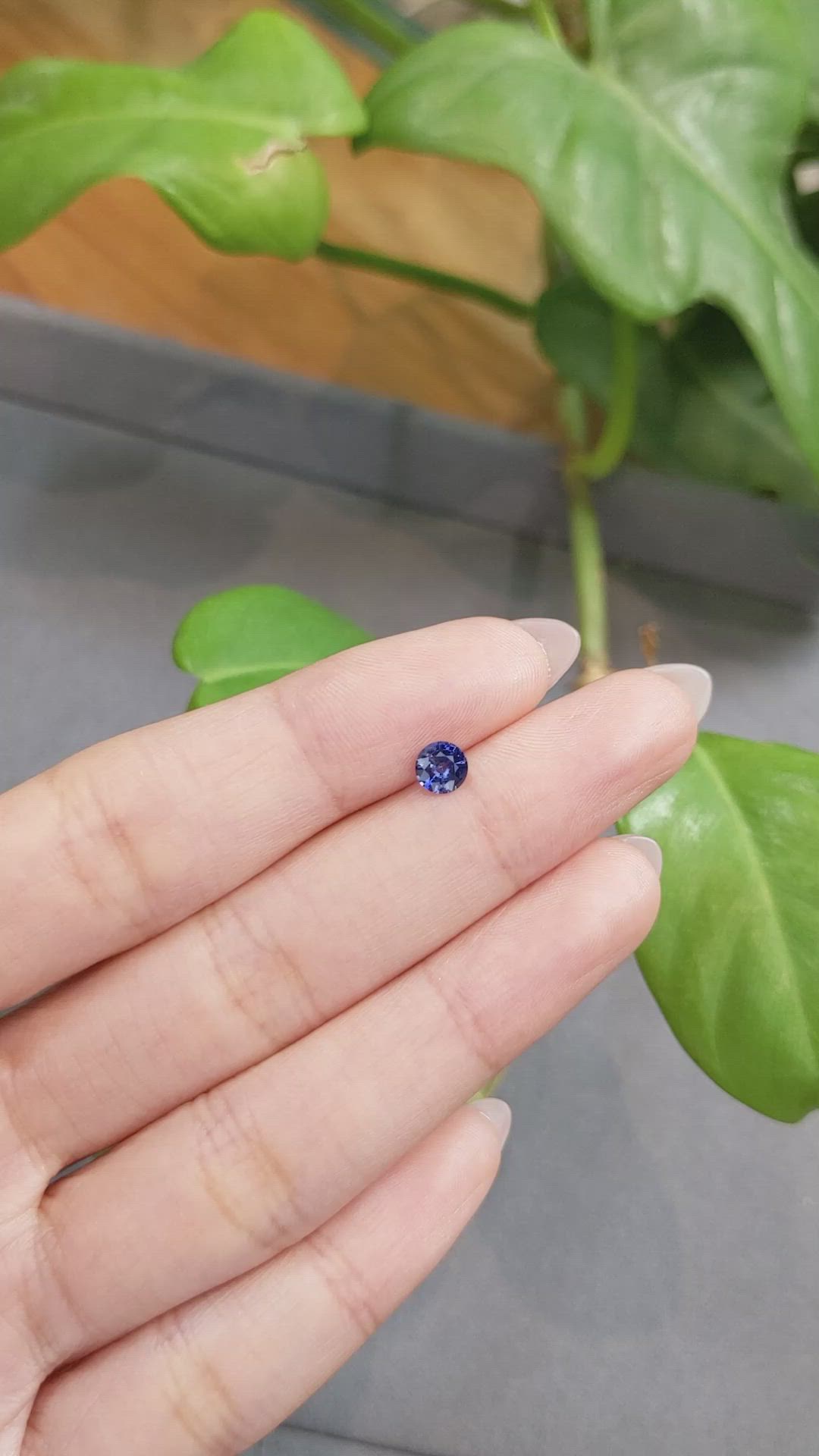 0.52 Ct. Blue Sapphire from Ceylon (Sri Lanka) Size Video