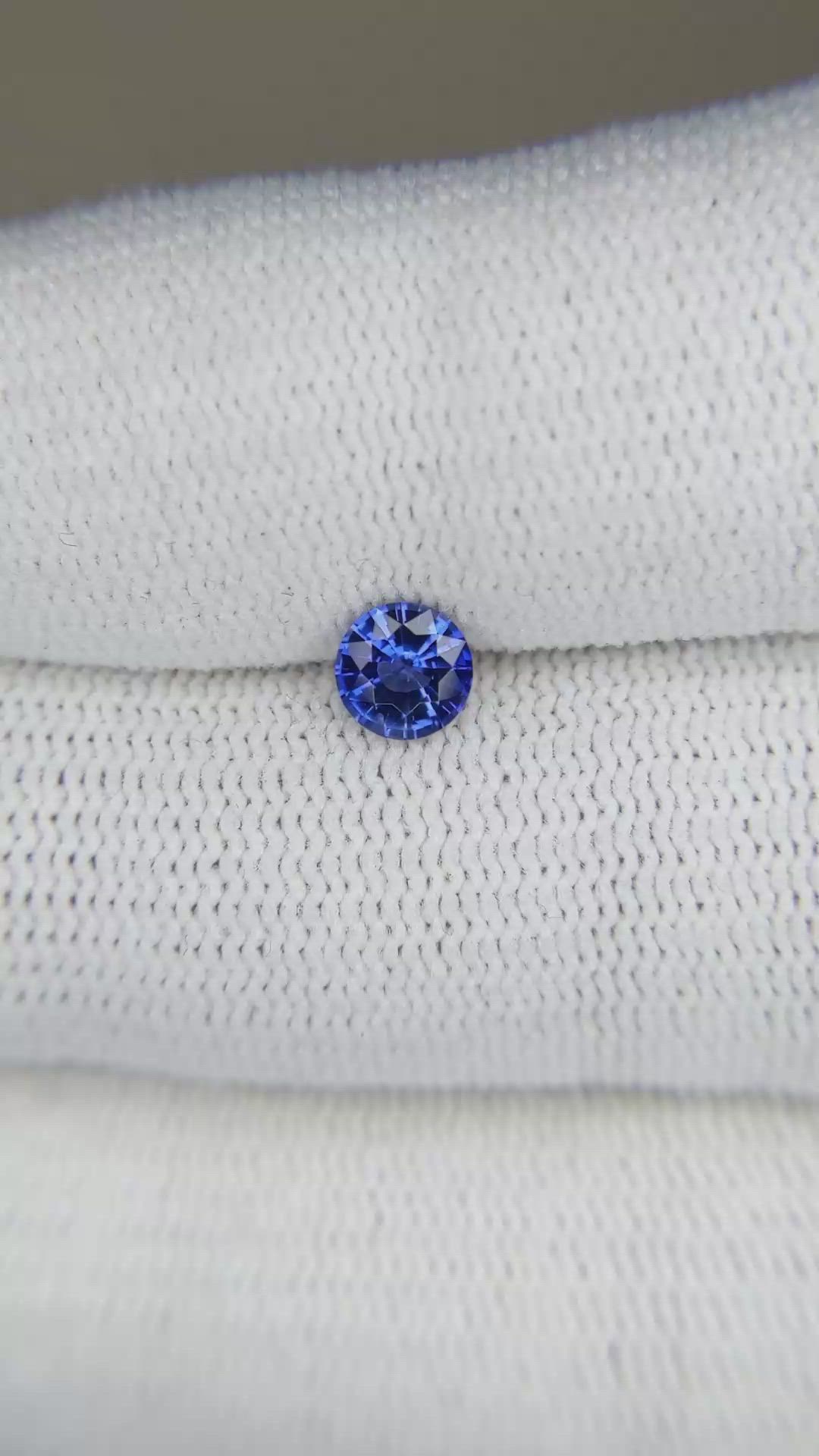 0.52 Ct. Blue Sapphire from Ceylon (Sri Lanka) Size Video