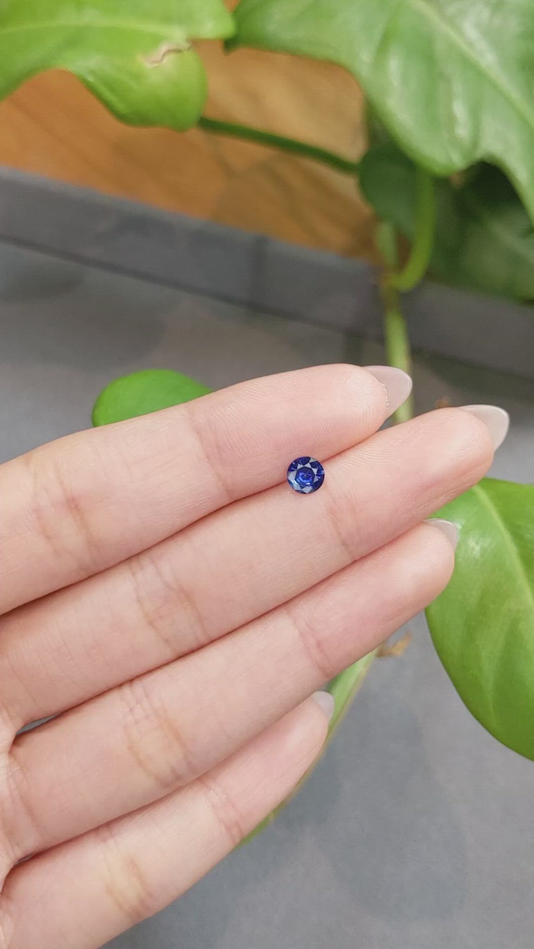 0.46 Ct. Blue Sapphire from Ceylon (Sri Lanka) Size Video