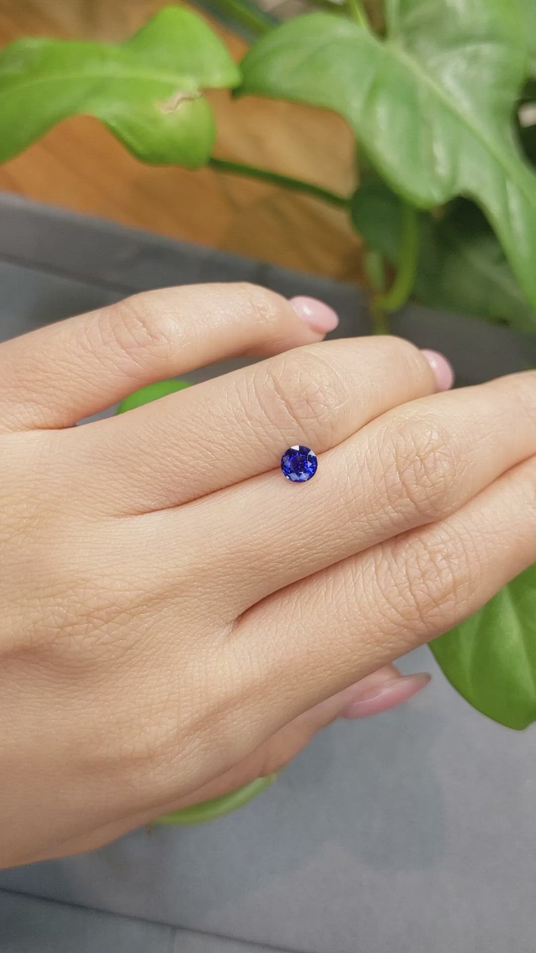 0.52 Ct. Blue Sapphire from Ceylon (Sri Lanka) Size Video