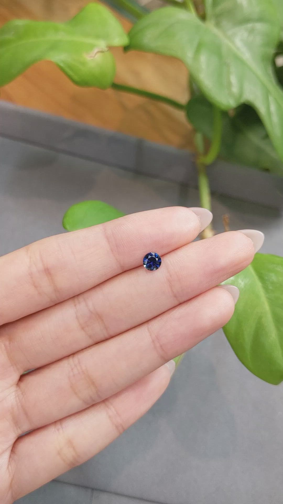 0.59 Ct. Blue Sapphire from Madagascar Size Video