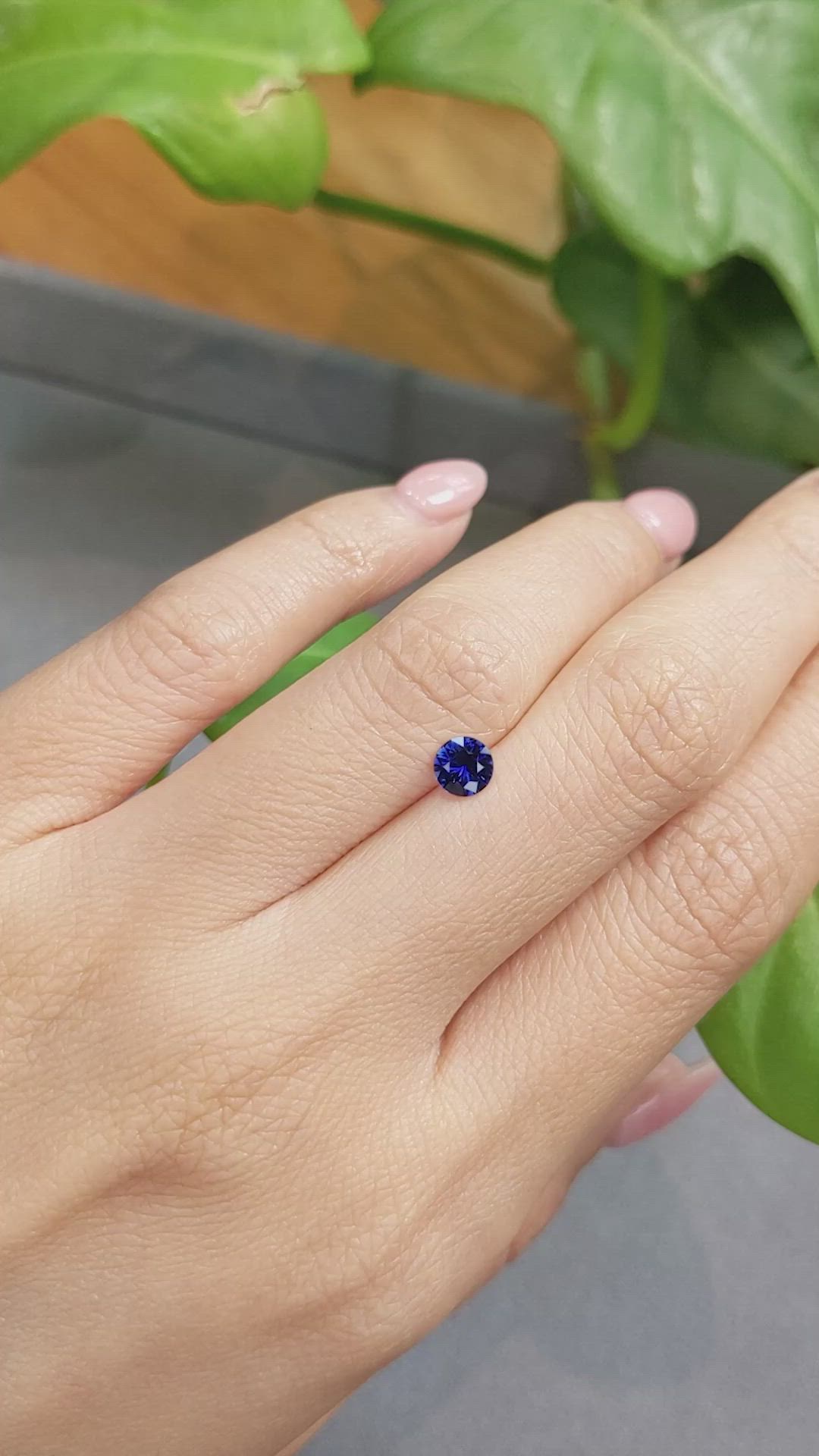 0.60 Ct. Blue Sapphire from Madagascar Size Video