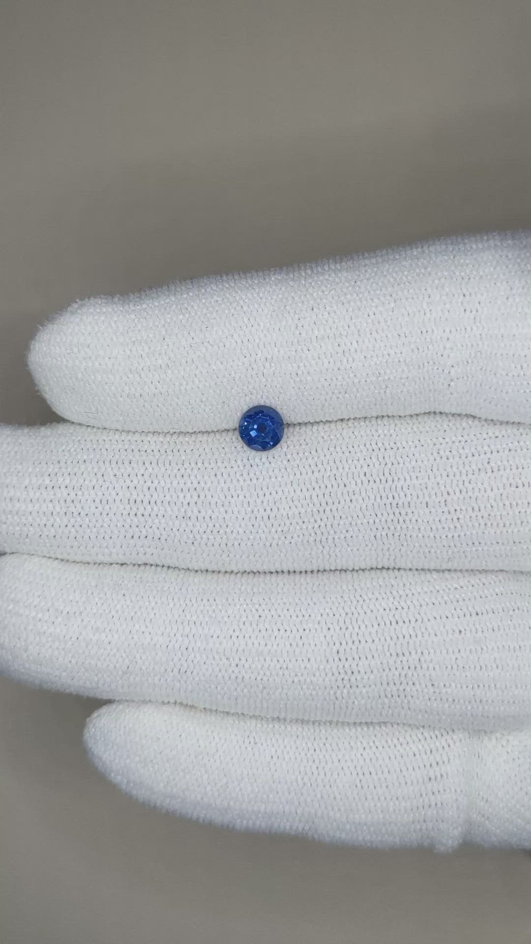 0.53 Ct. Blue Sapphire from Madagascar Size Video